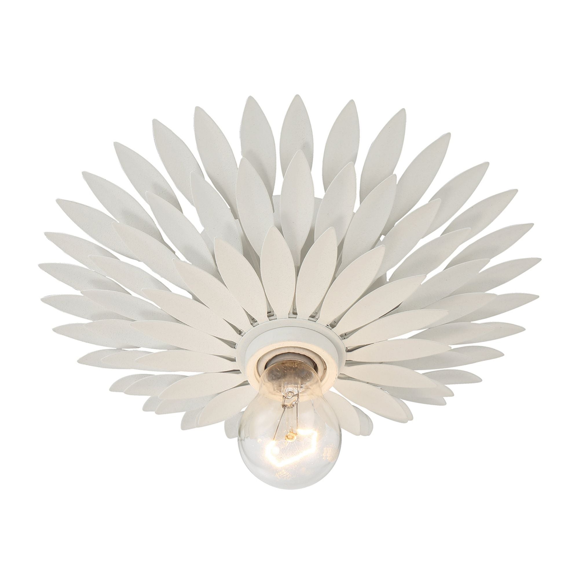 Broche 11'' Matte White Flush Mount White 11"W x 3.5"H x 11"D