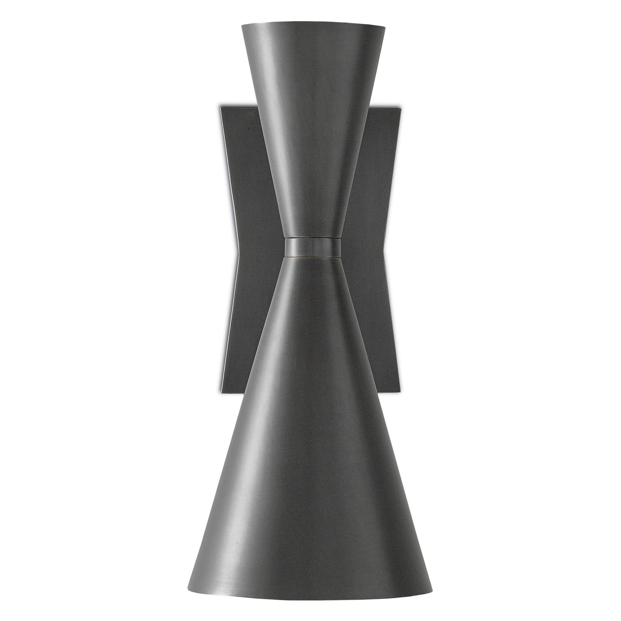 Gino Black Wall Sconce - Dark Gray/White Interior