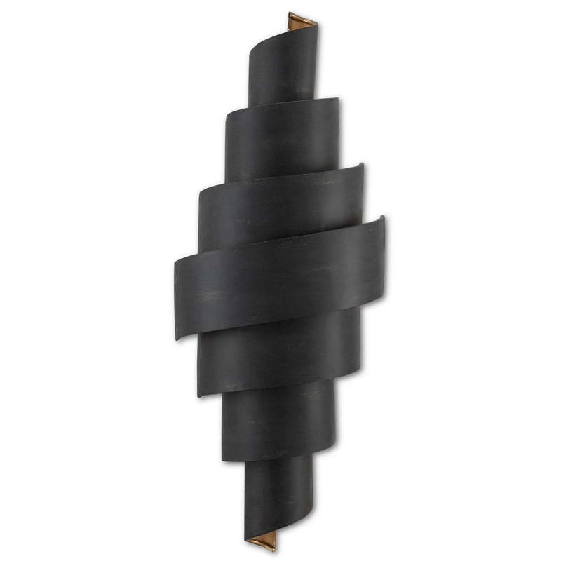 Chiffonade Black Wall Sconce - French Black/Painted Gold