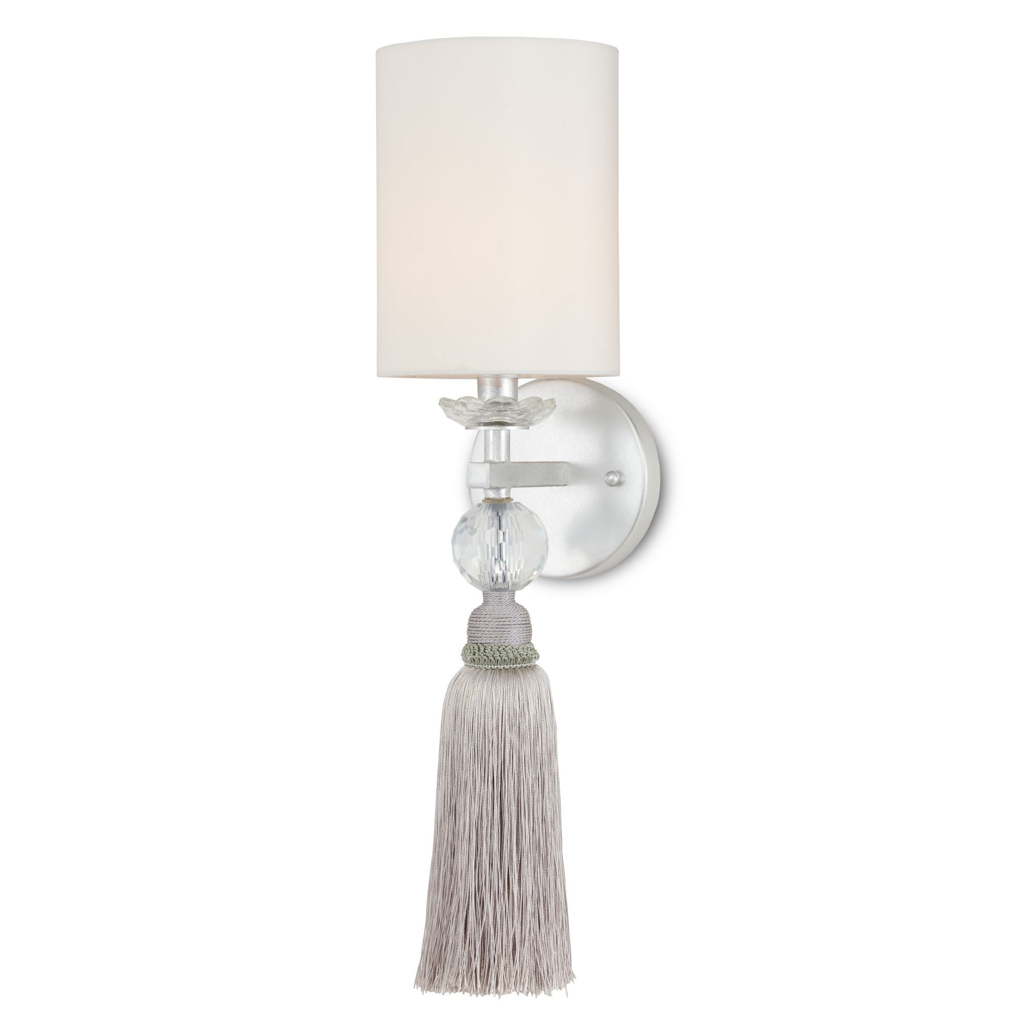 Vitale Silver Wall Sconce - Silver Leaf/Clear