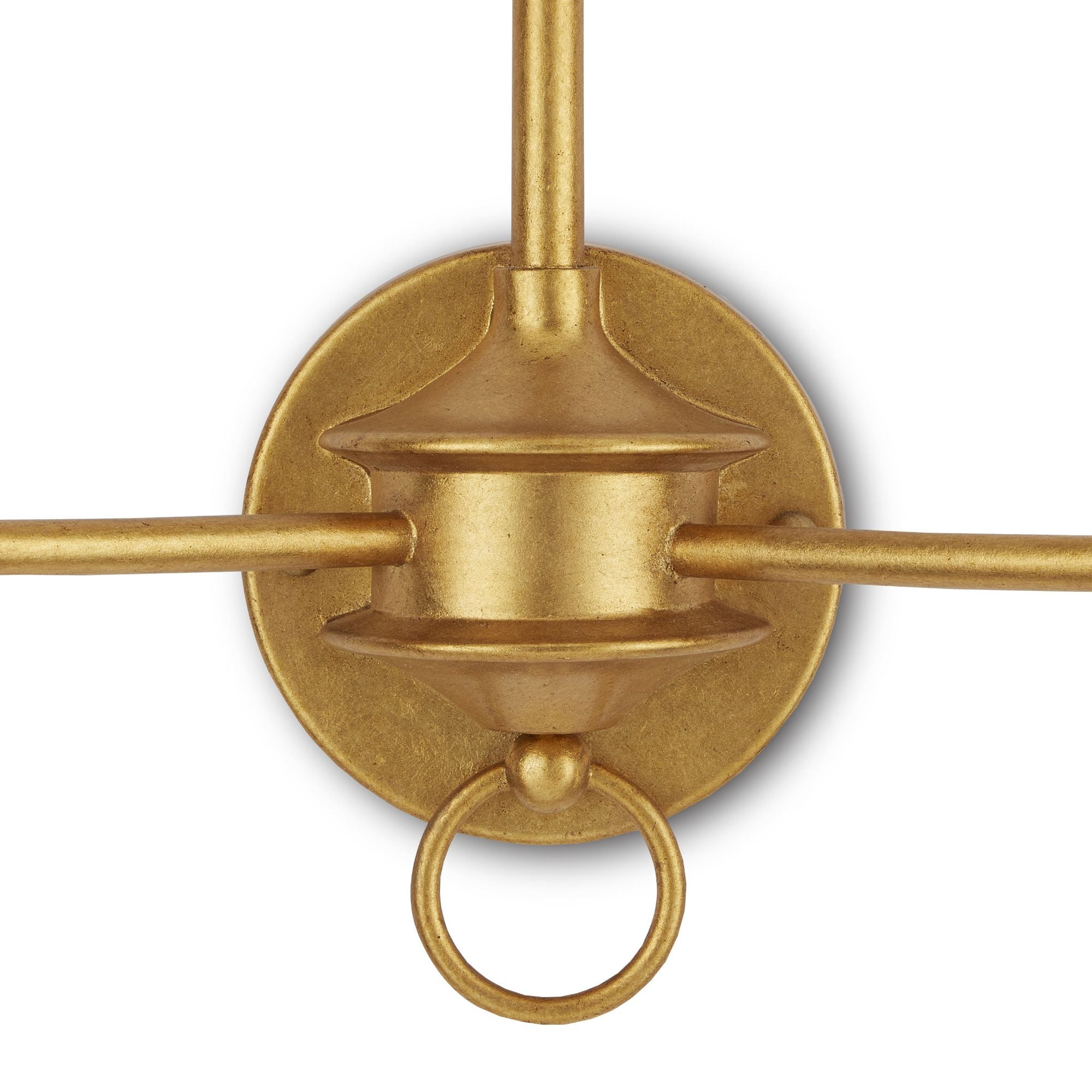 Nottaway Gold Double-Light Wall Sconce - Contemporary Gold Leaf