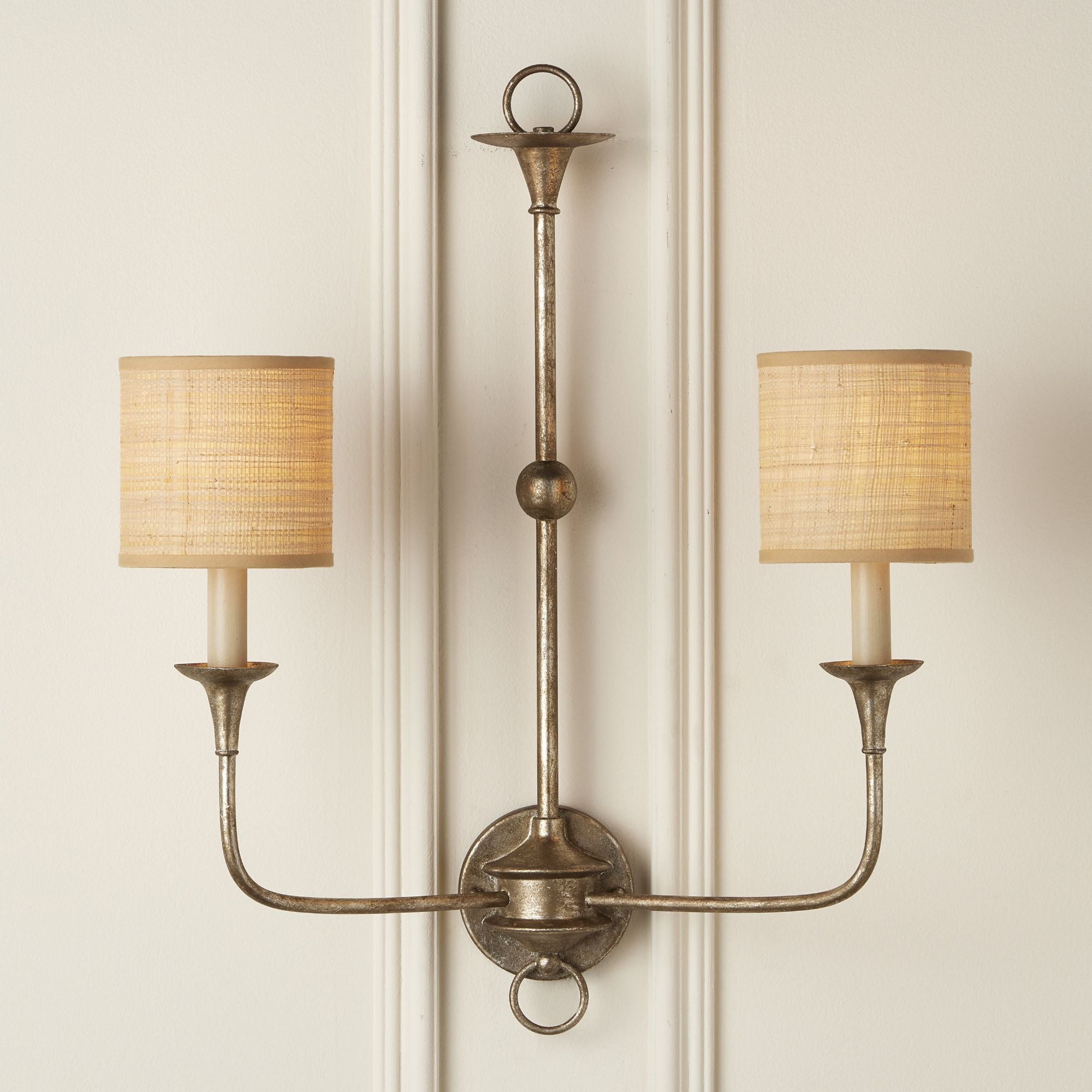 Nottaway Champagne Double-Light Wall Sconce - Champagne