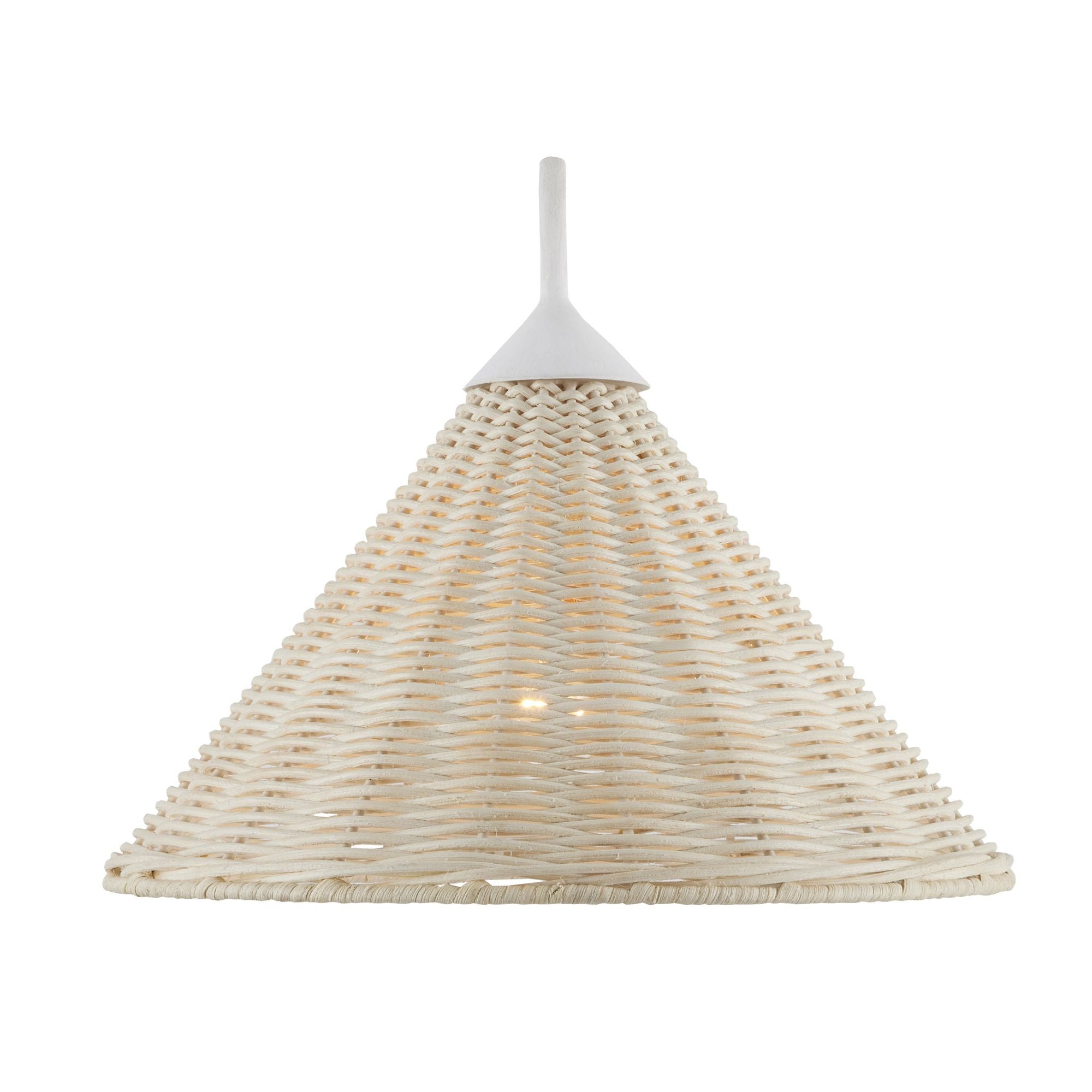 Basket White Swing-Arm Wall Sconce - White/Bleached Natural