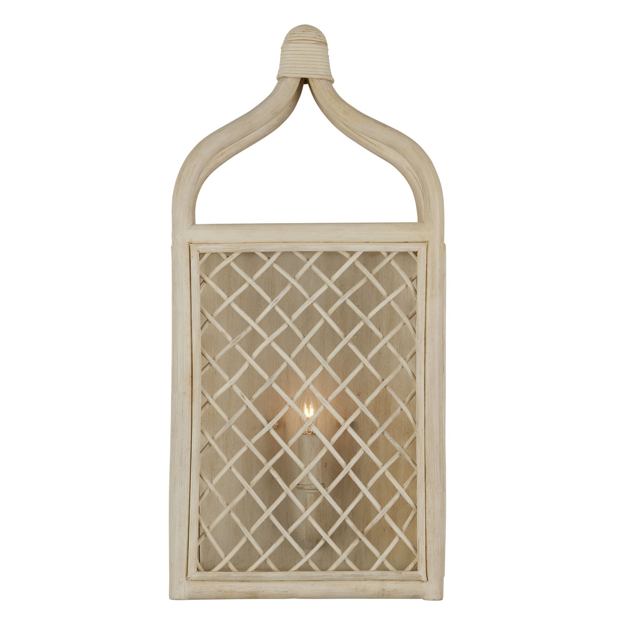 Wanstead Ivory Wall Sconce - Bleached Natural/Antique Pearl