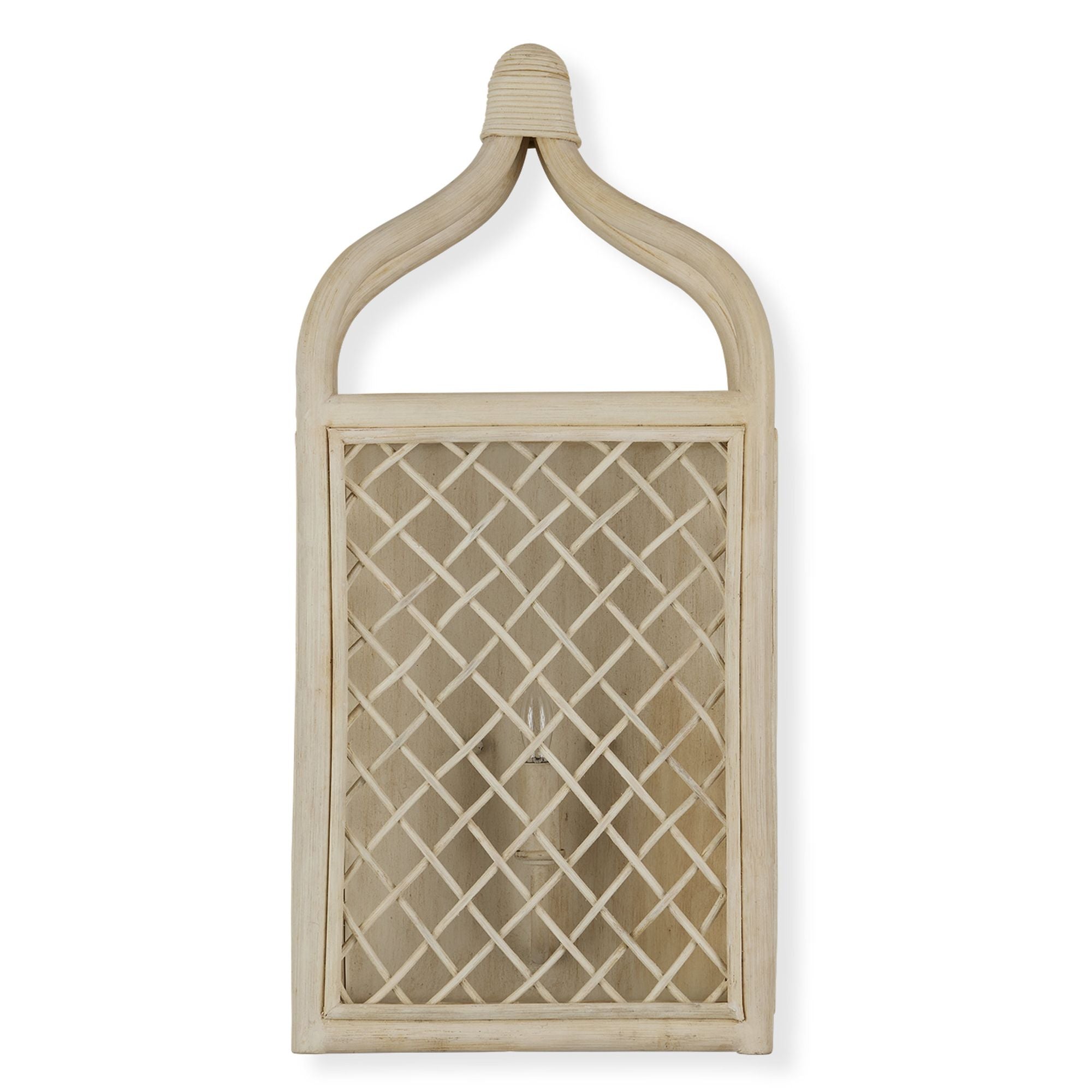 Wanstead Ivory Wall Sconce - Bleached Natural/Antique Pearl