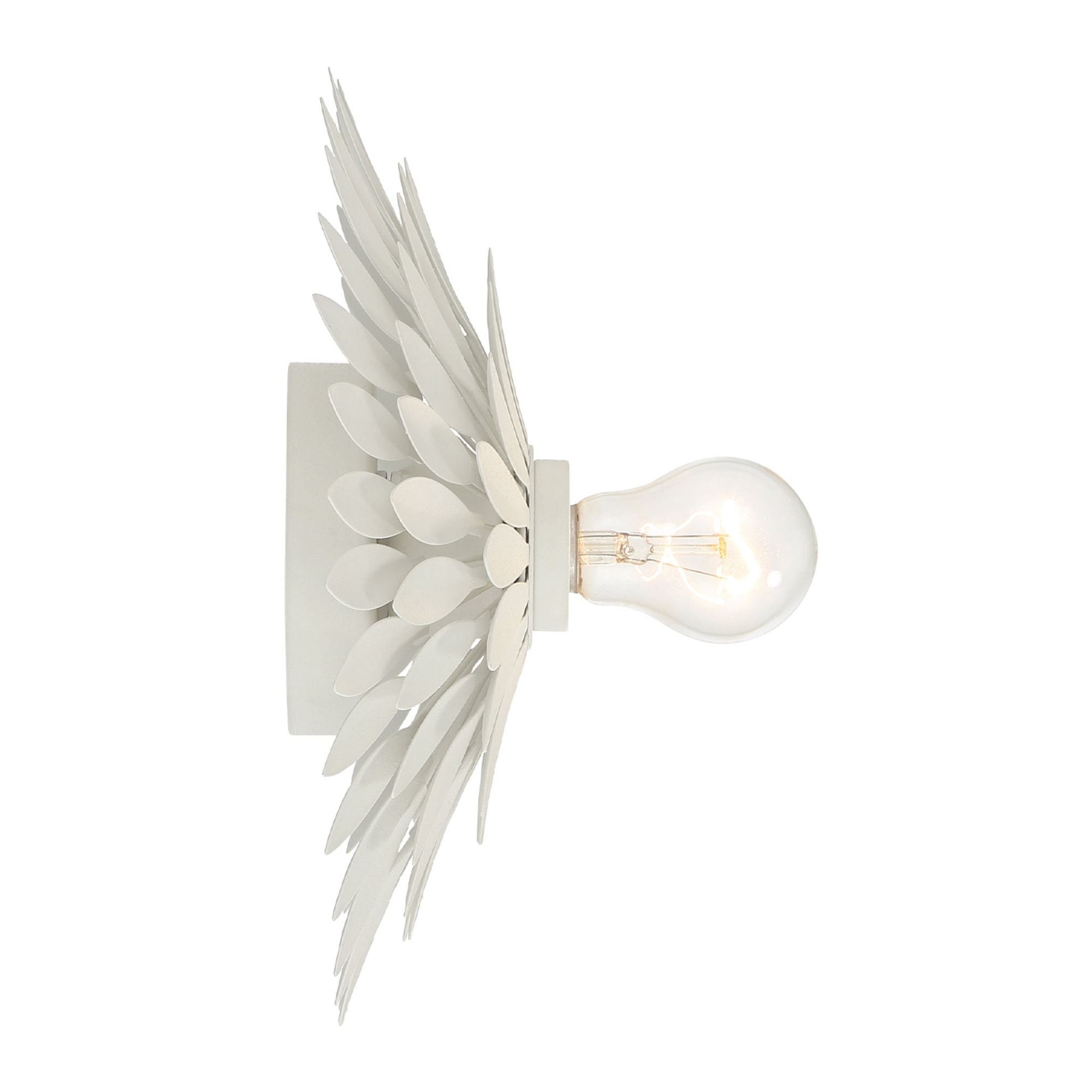 Broche 1 Light Matte White Sconce 11"W x 11"H x 3.5"D