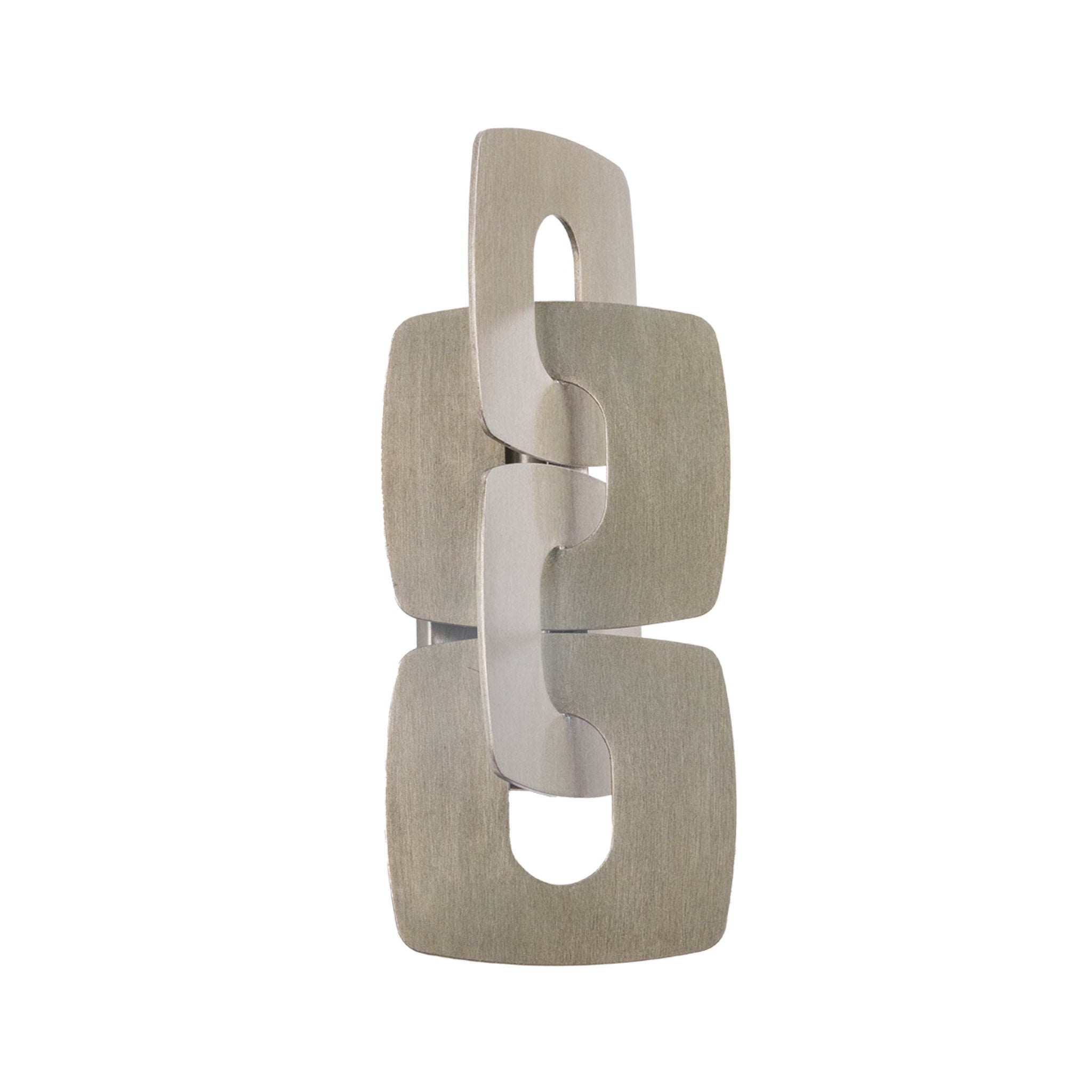 Trentino 2-Light Wall Sconce in Stria Silver Leaf 7.25W x 20H