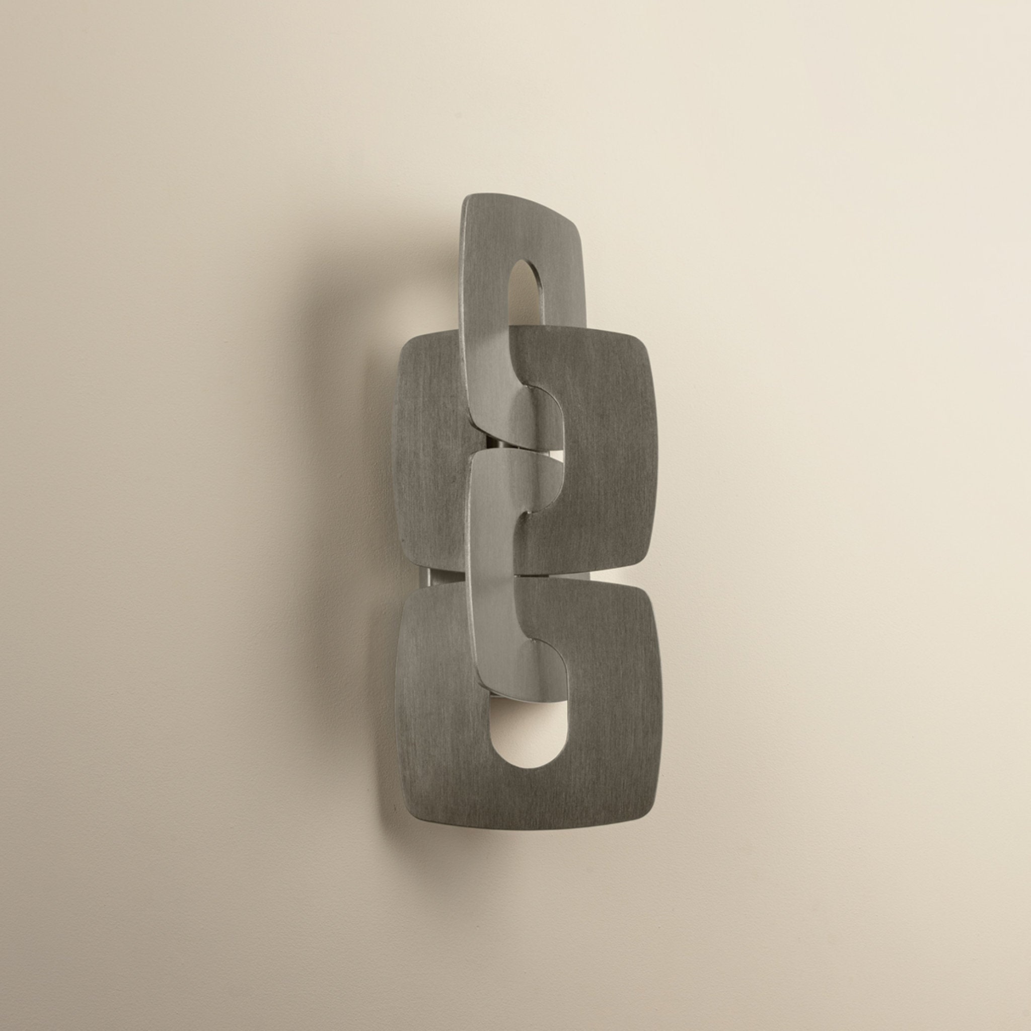 Trentino 2-Light Wall Sconce in Stria Silver Leaf 7.25W x 20H