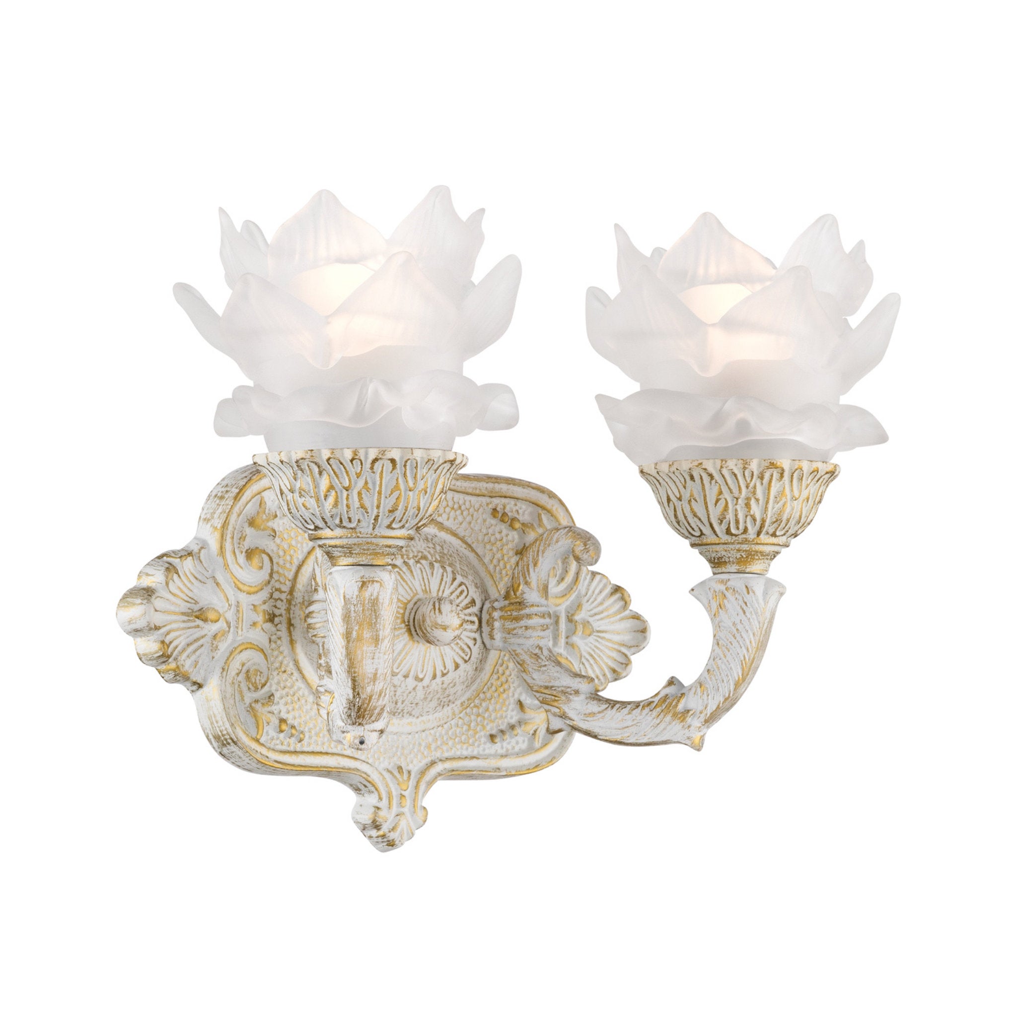 Mayfield 11.5'' Antique White Sconce White 11.5"W x 8"H x 5.5"D