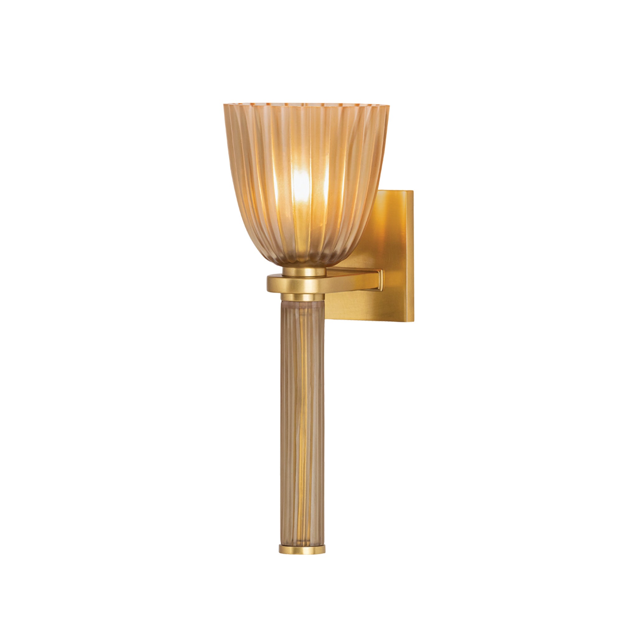 Columbus 1-Light Wall Sconce in Aged Brass 5.5W x 14.75H