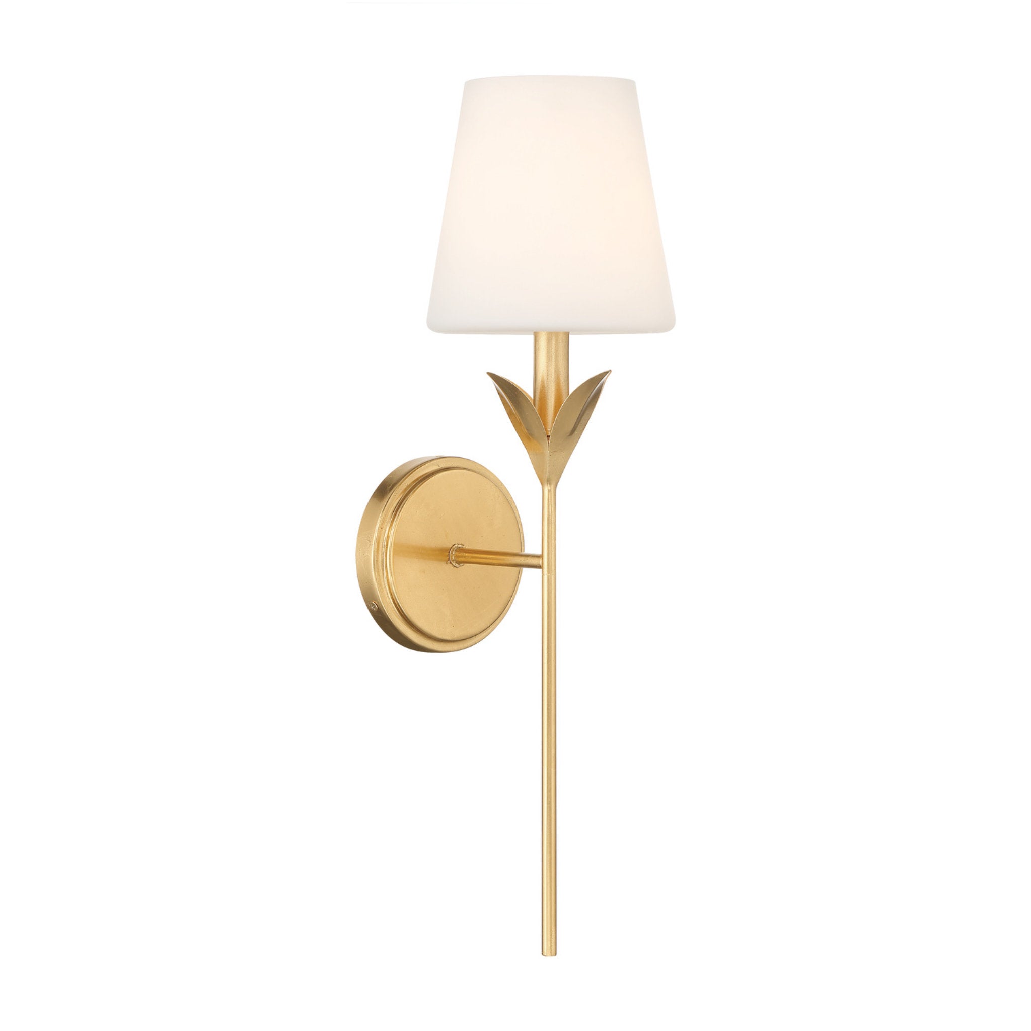 Broche 6'' Antique Gold Sconce Gold 6"W x 21"H x 7.25"D