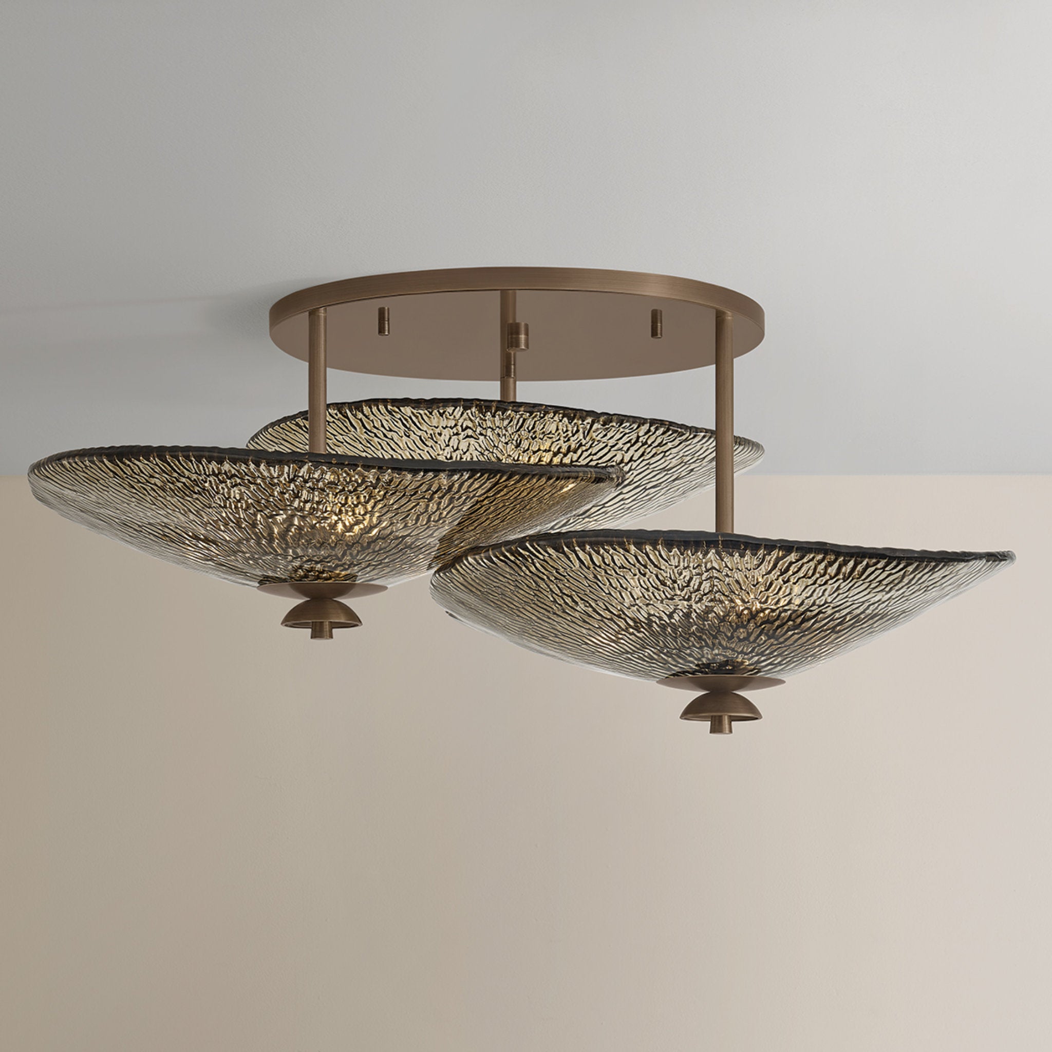 Alba 9-Light Semi Flush in Old World Brass by Moniomi 36.25W x 14H