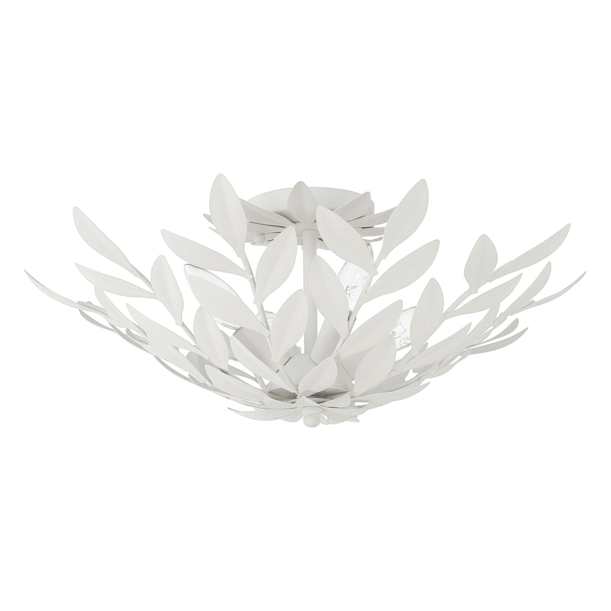 Broche 4 Light Matte White Semi Flush Mount 20.75"W x 8.25"H x 20.75"D