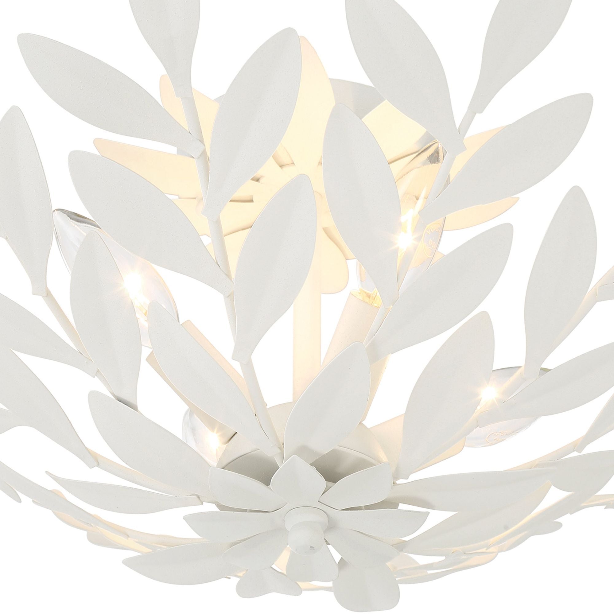 Broche 4 Light Matte White Semi Flush Mount 20.75"W x 8.25"H x 20.75"D