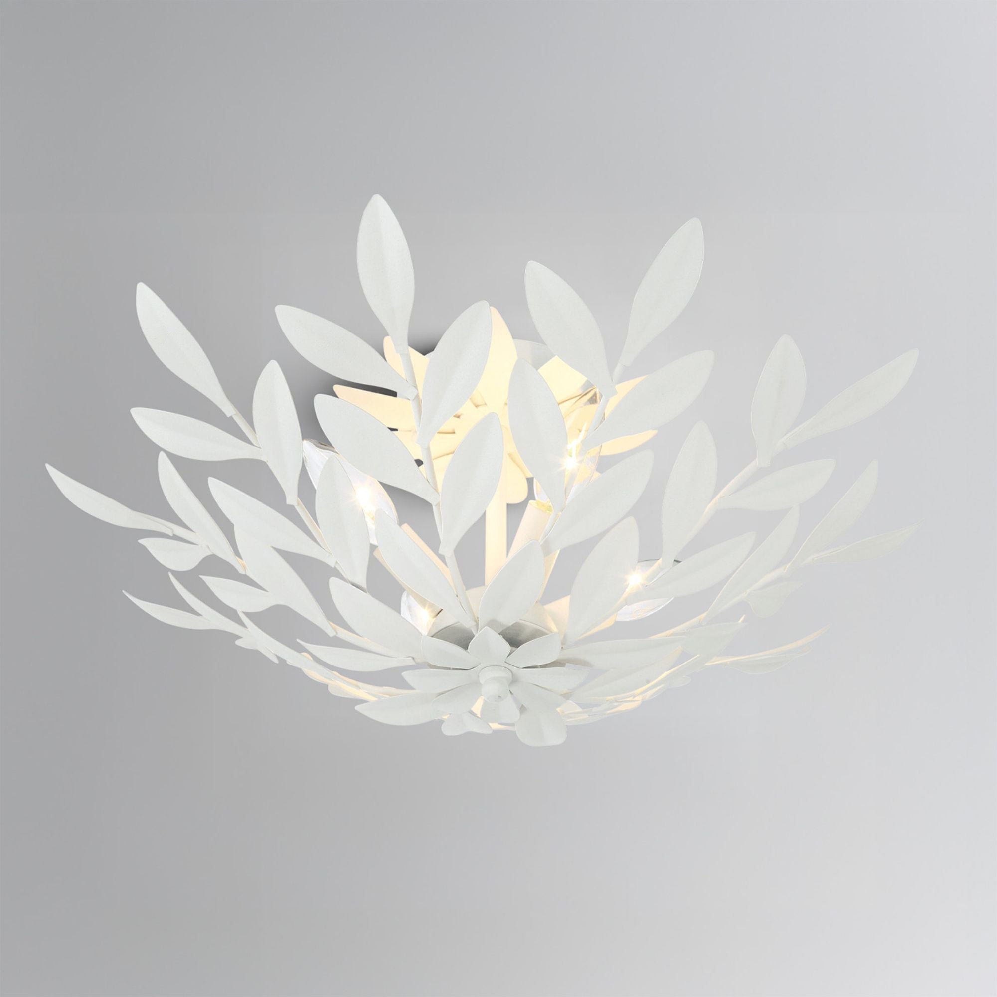 Broche 4 Light Matte White Semi Flush Mount 20.75"W x 8.25"H x 20.75"D
