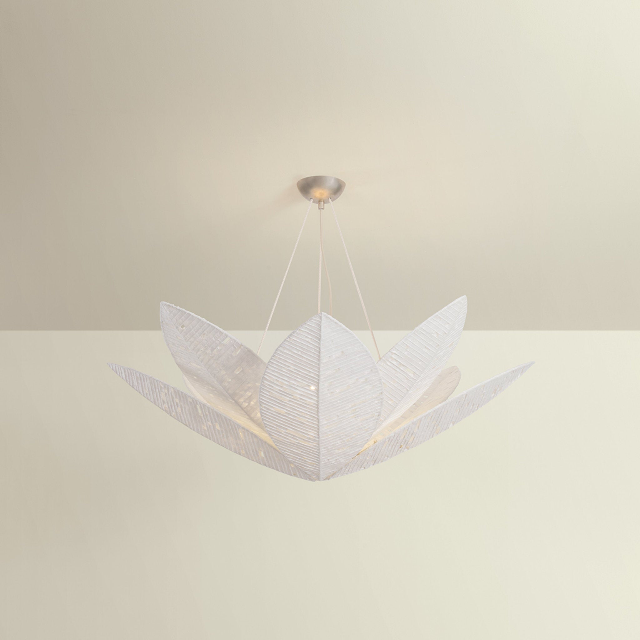 Azores 8-Light Chandelier in Warm Silver Leaf 40W x 13.25H