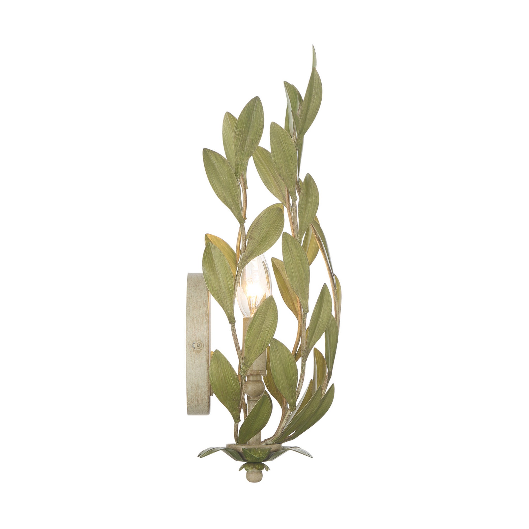 Broche 8.25'' Champagne Green Tea Sconce Green 8.25"W x 16"H x 5.5"D