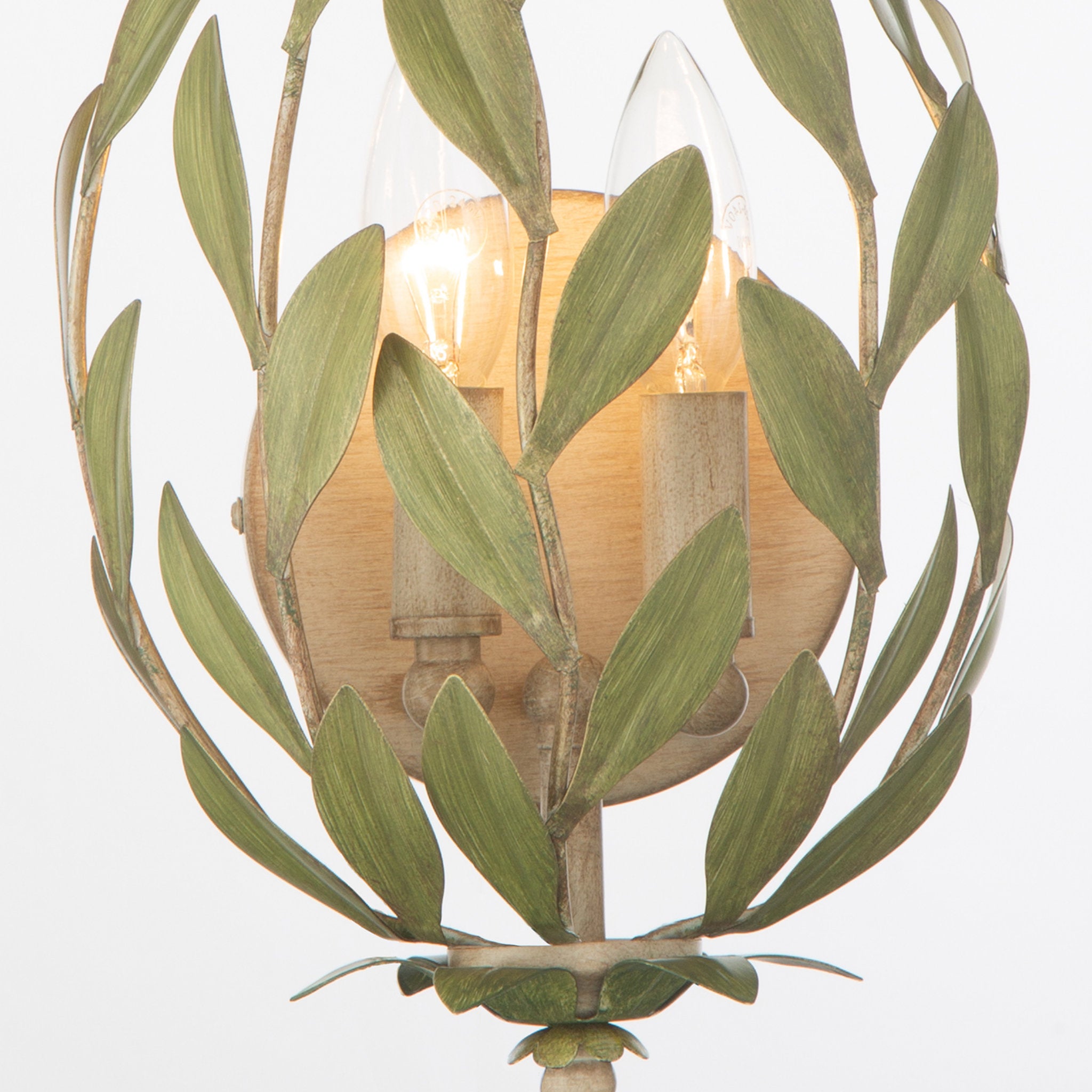 Broche 8.25'' Champagne Green Tea Sconce Green 8.25"W x 16"H x 5.5"D