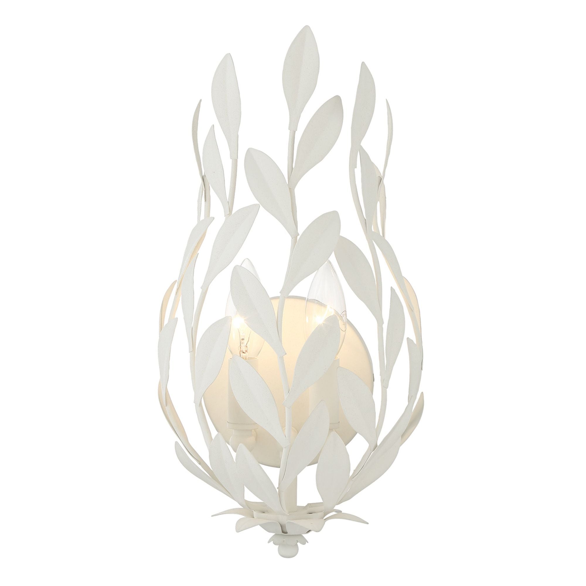Broche 1 Light Matte White Sconce 8.25"W x 16"H x 5.5"D