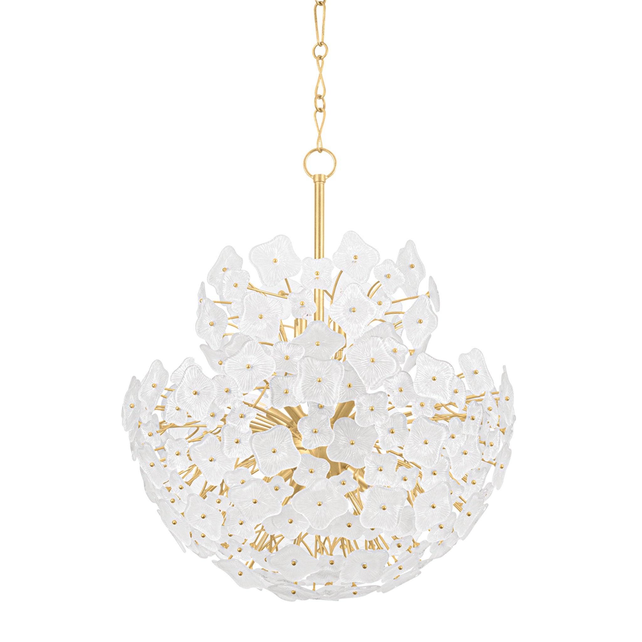 Barrytown 13-Light Chandelier in Vintage Gold Leaf 34W x 39H