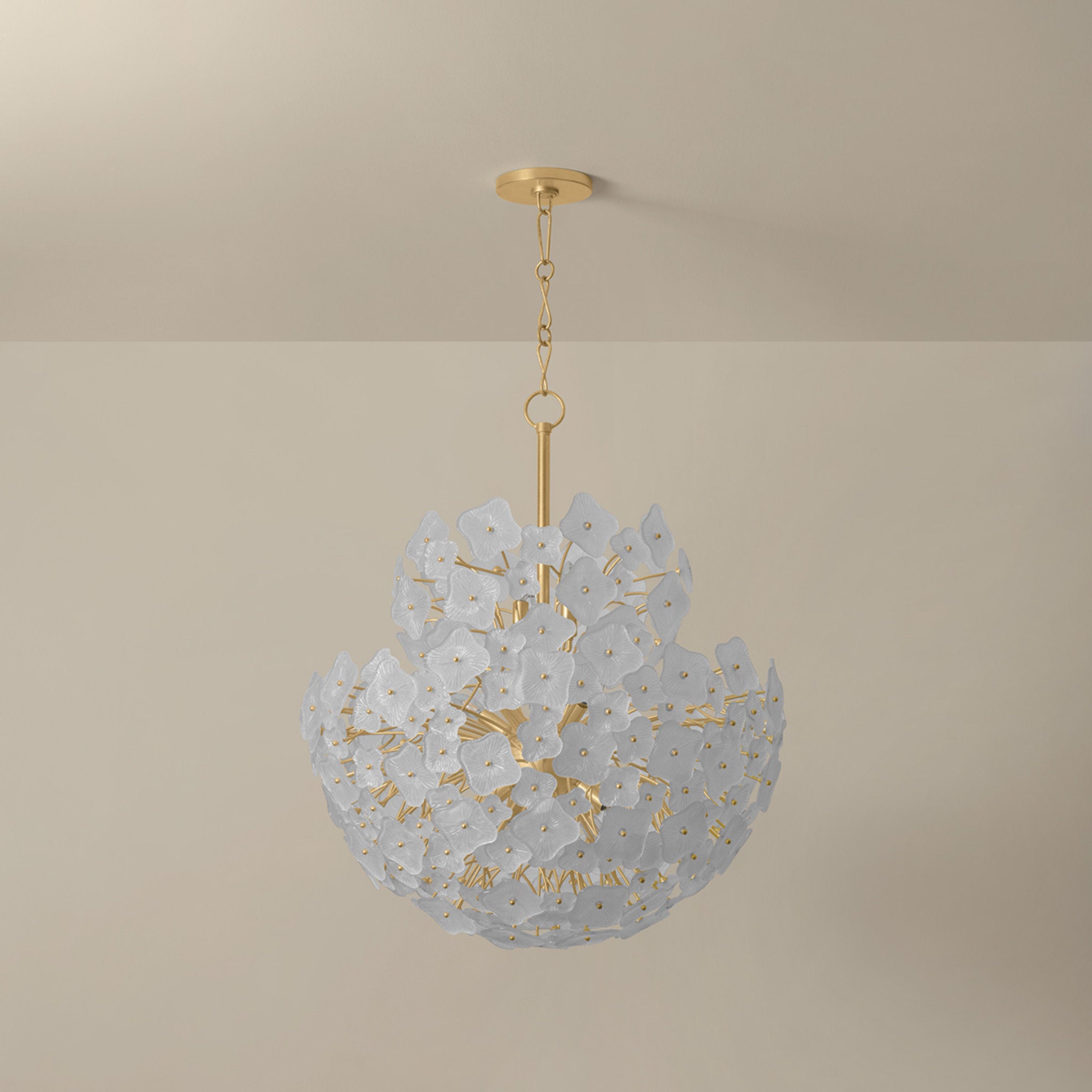 Barrytown 13-Light Chandelier in Vintage Gold Leaf 34W x 39H