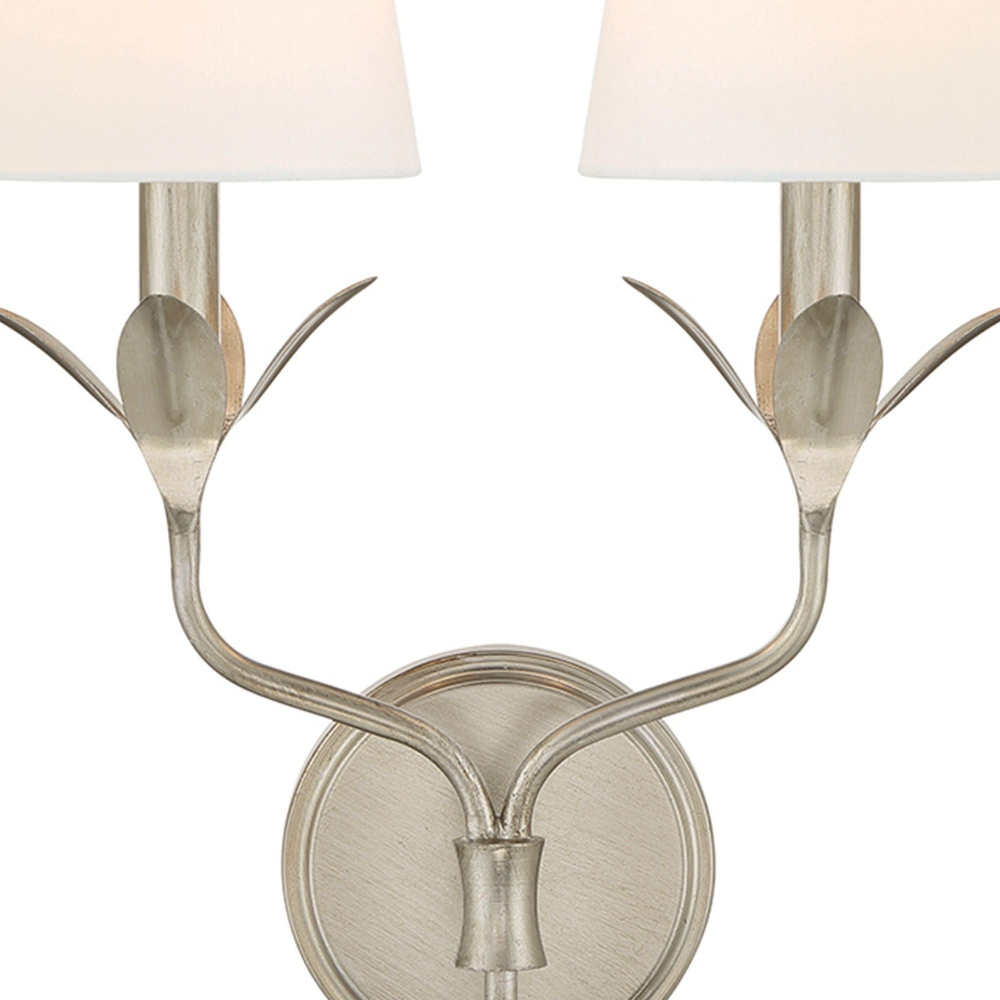 Broche 12'' Antique Silver Sconce Silver 12"W x 21"H x 6.75"D