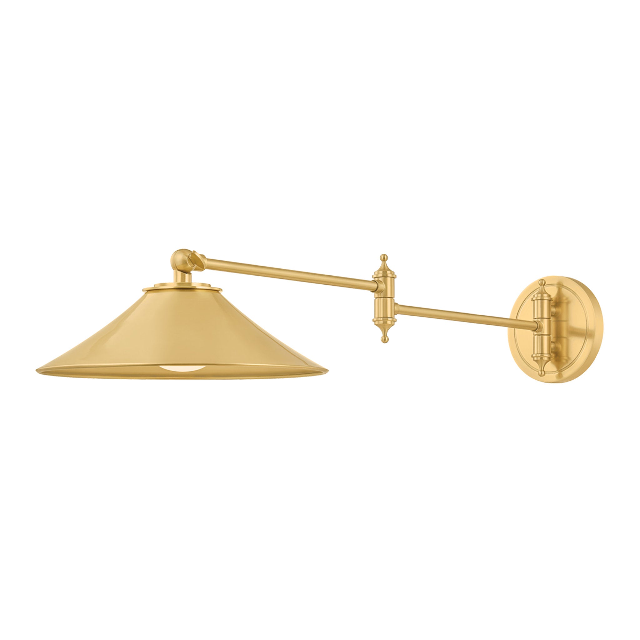 Lithgow 1-Light Wall Sconce in Aged Brass 10W x 5.25H