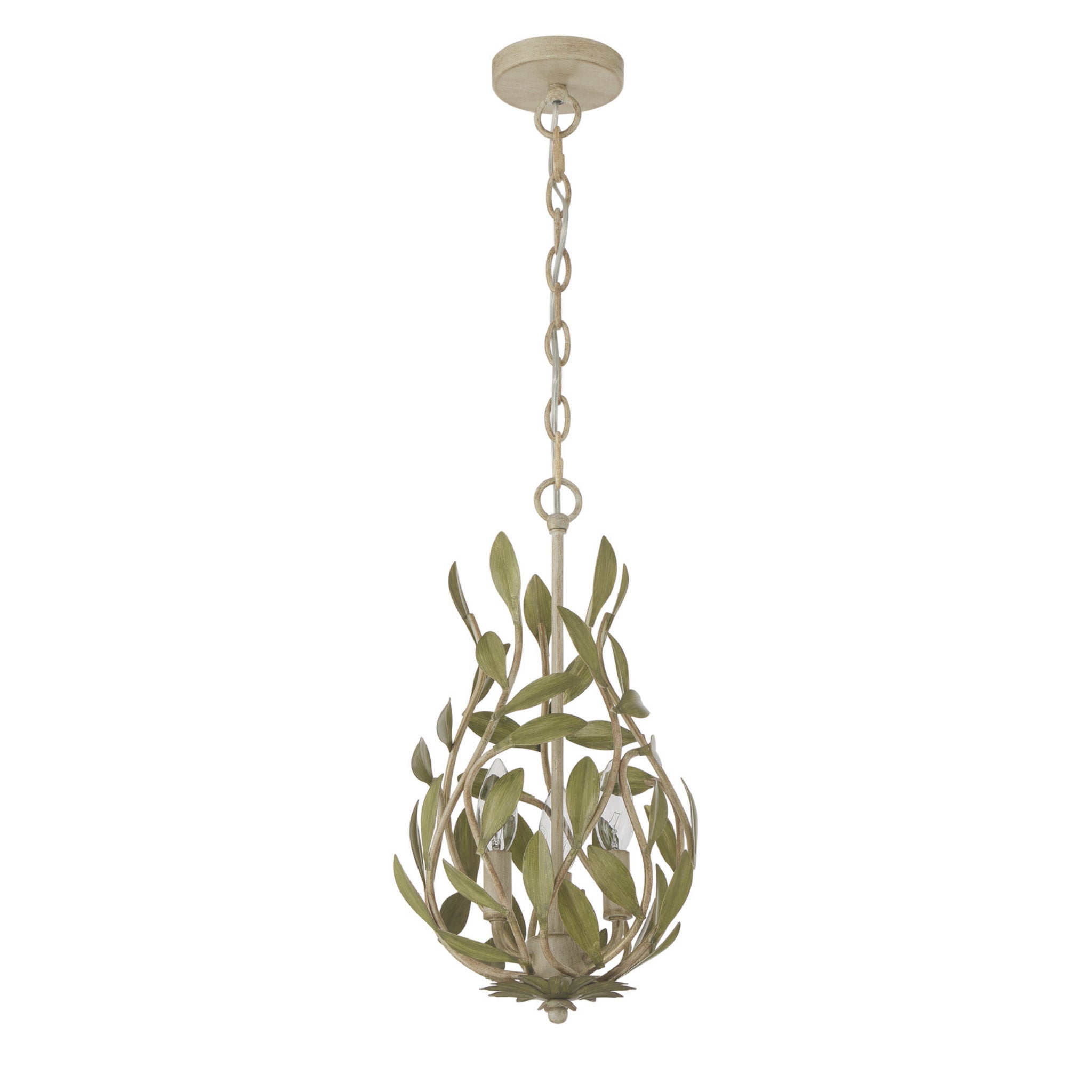 Broche 9'' Champagne Green Tea Chandelier Green 9"W x 17.25"H x 9"D