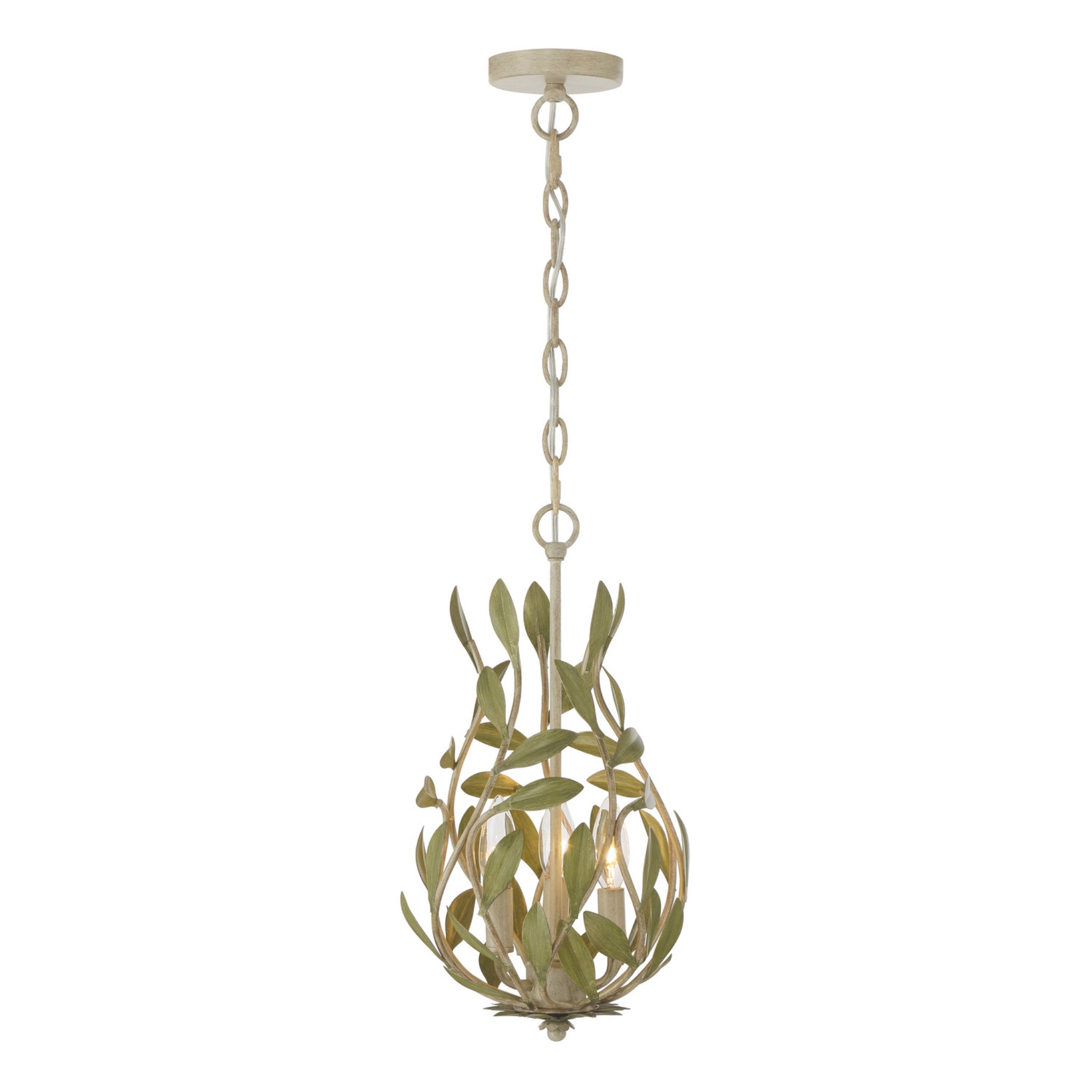 Broche 9'' Champagne Green Tea Chandelier Green 9"W x 17.25"H x 9"D
