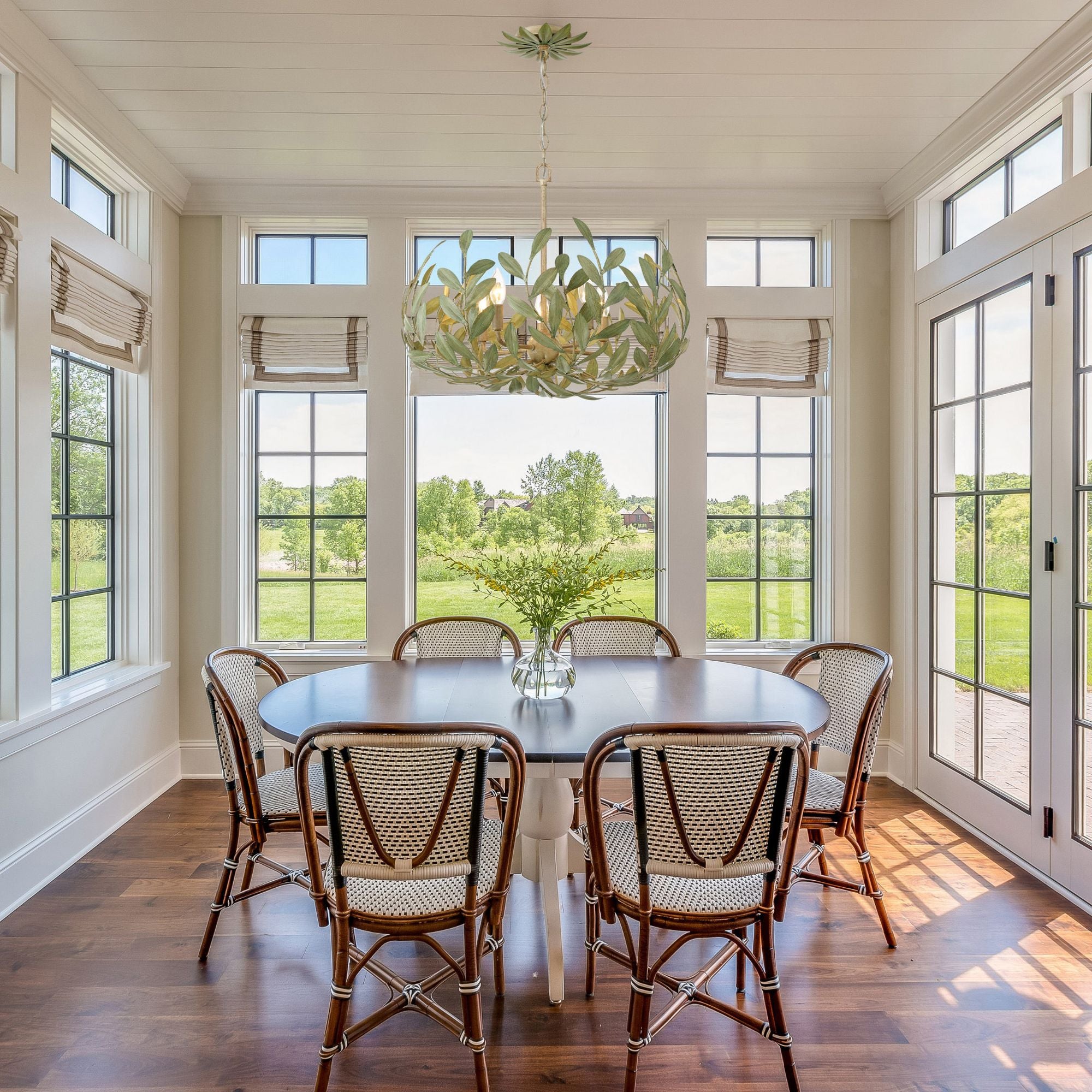 Broche 5 Light Champagne Green Tea Chandelier 23