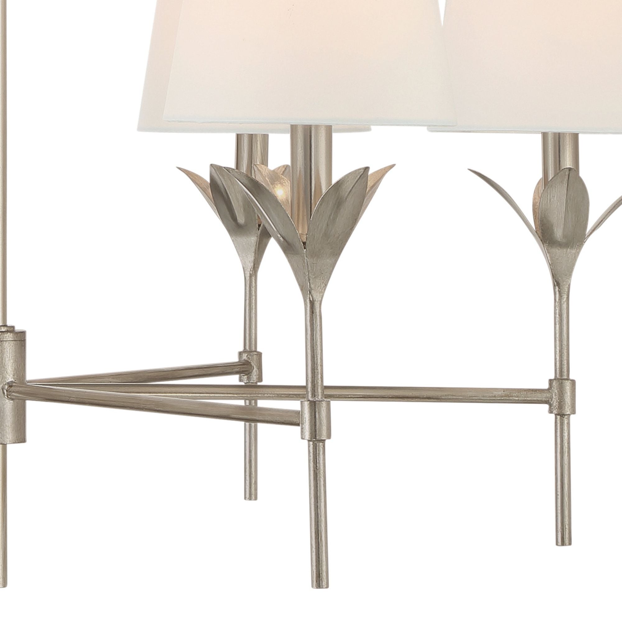 Broche 32'' Antique Silver Chandelier Silver 32"W x 28"H x 32"D