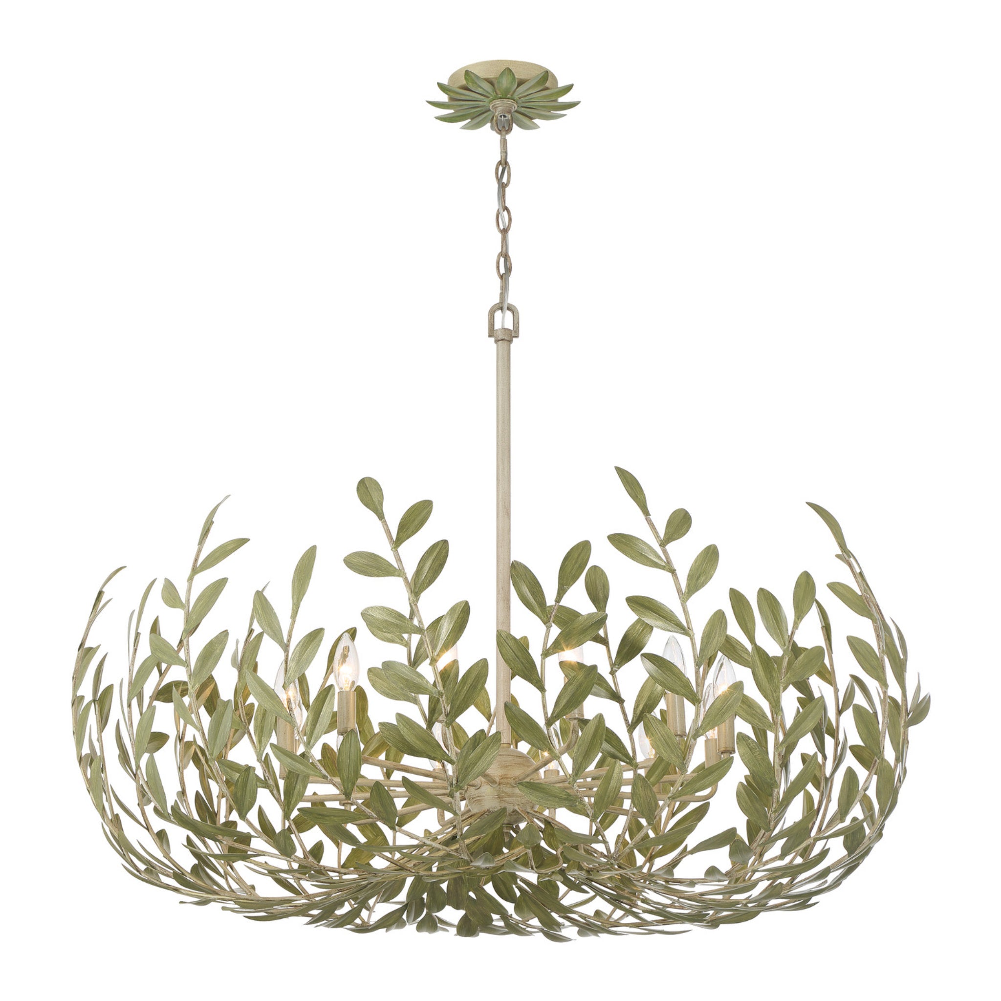 Broche 42'' Champagne Green Tea Chandelier Green 42"W x 31.5"H x 42"D