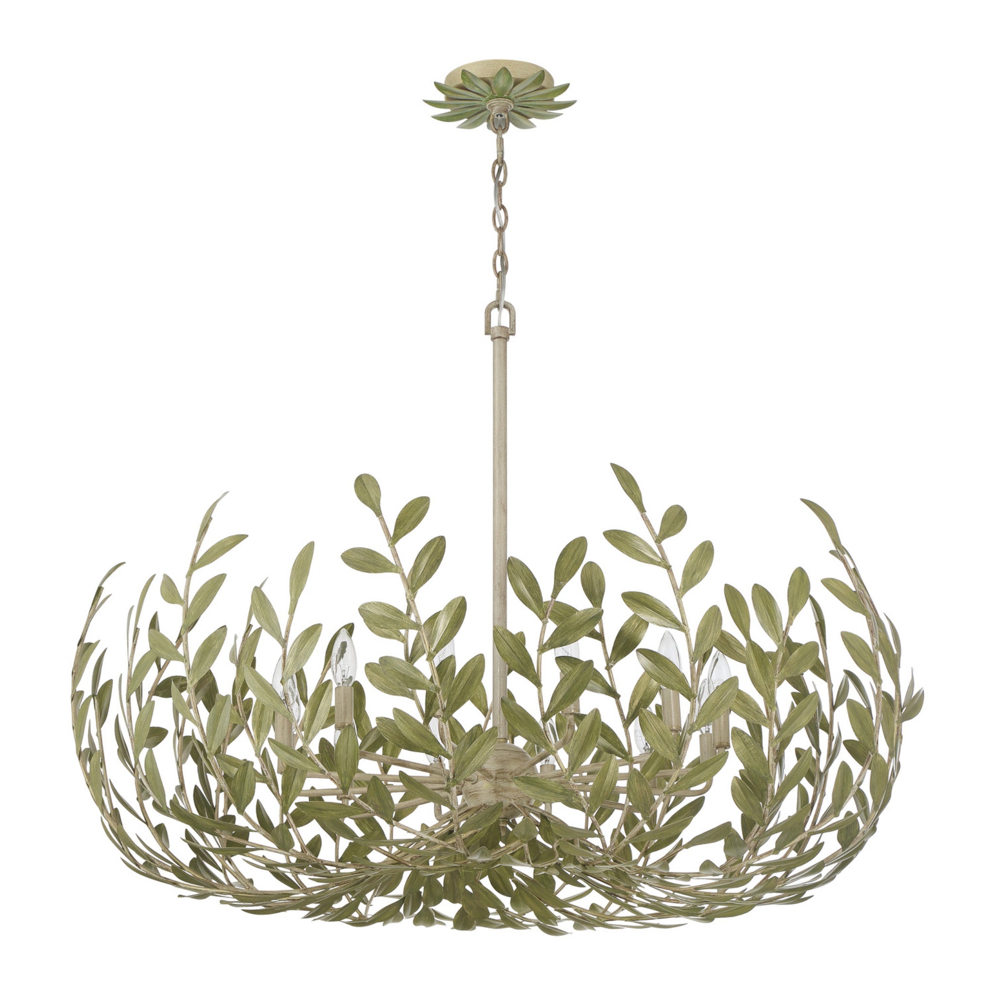 Broche 42'' Champagne Green Tea Chandelier Green 42"W x 31.5"H x 42"D