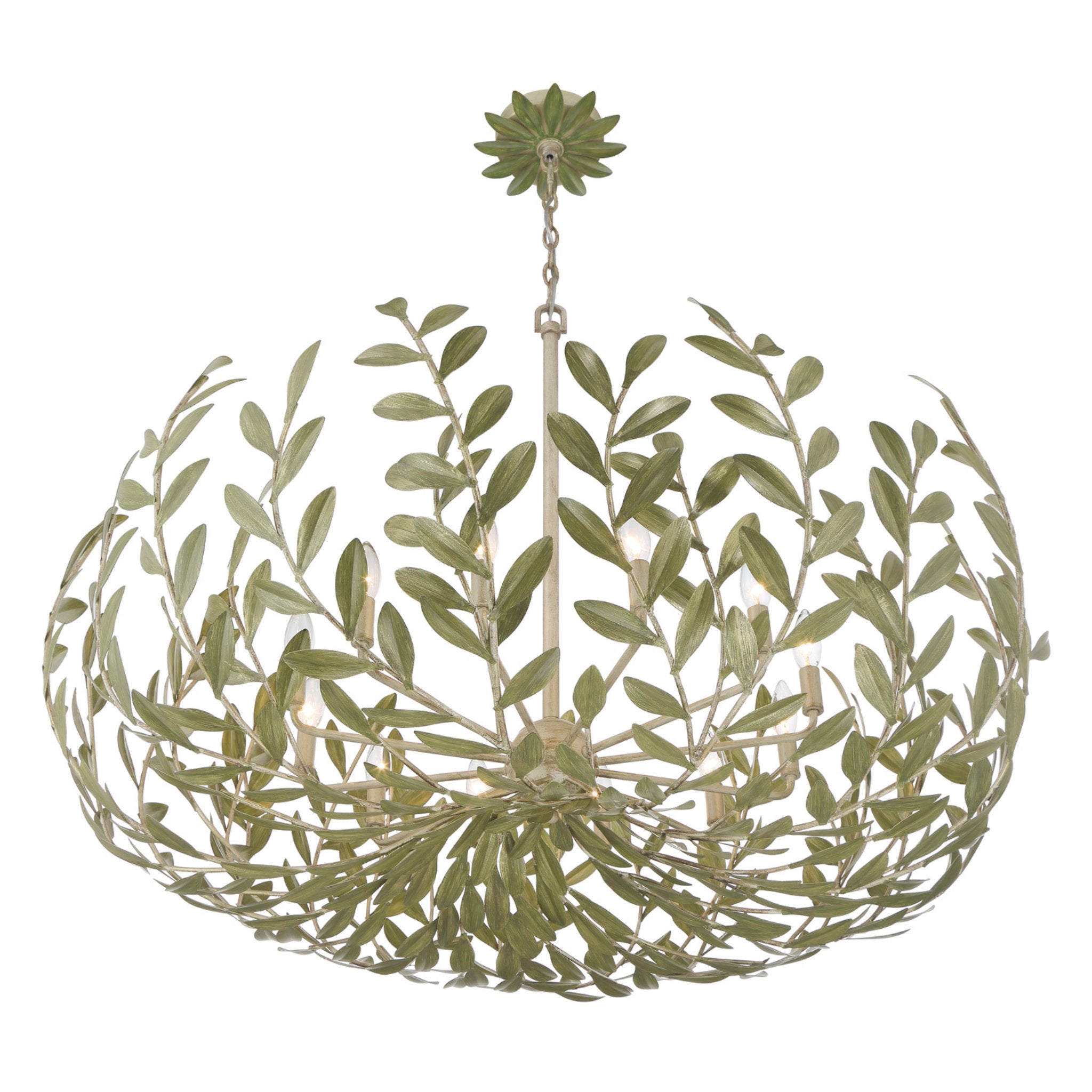 Broche 42'' Champagne Green Tea Chandelier Green 42"W x 31.5"H x 42"D