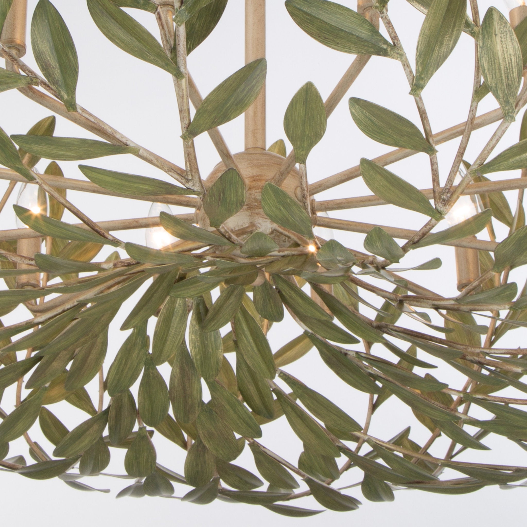 Broche 42'' Champagne Green Tea Chandelier Green 42"W x 31.5"H x 42"D