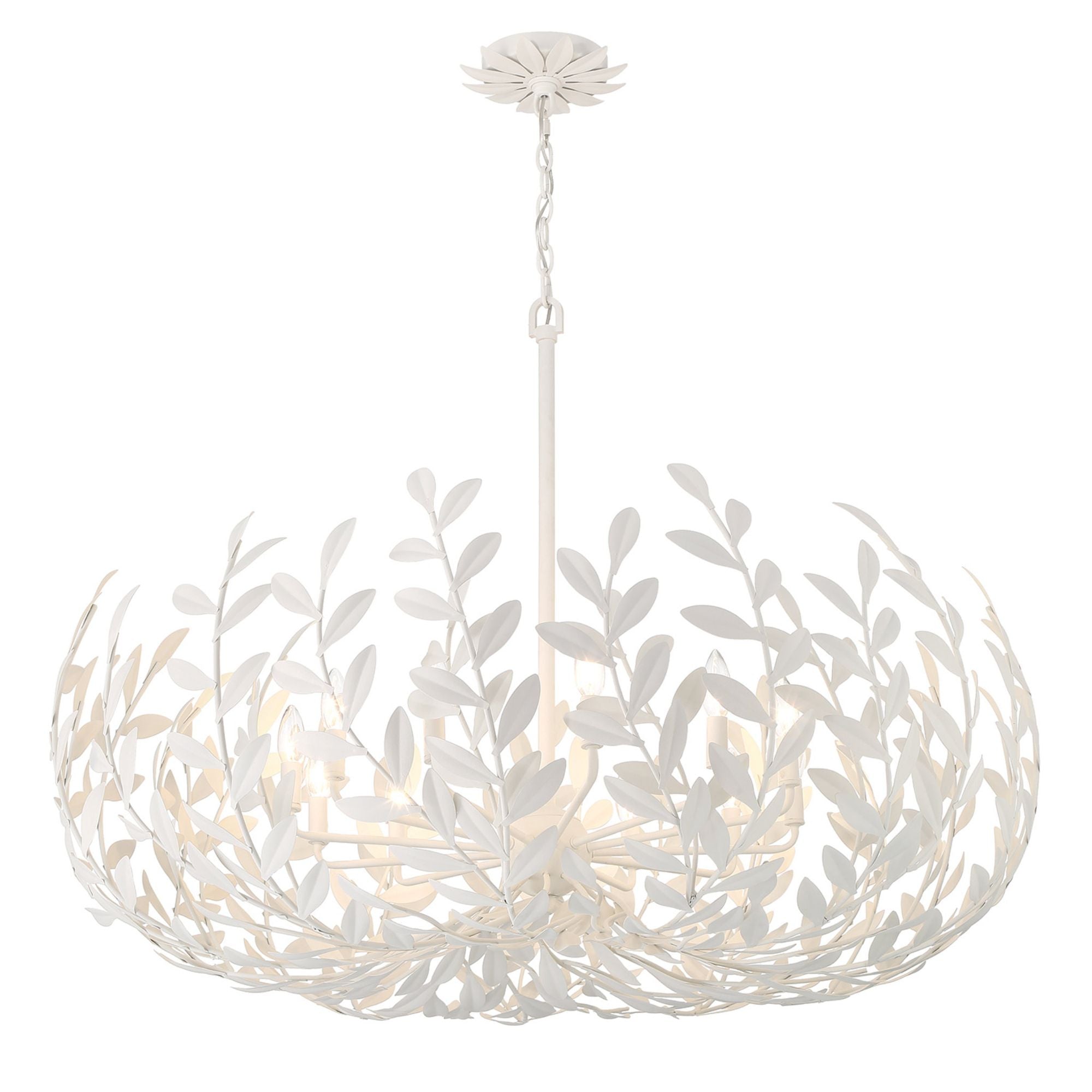 Broche 42'' Matte White Chandelier White 42"W x 31.5"H x 42"D