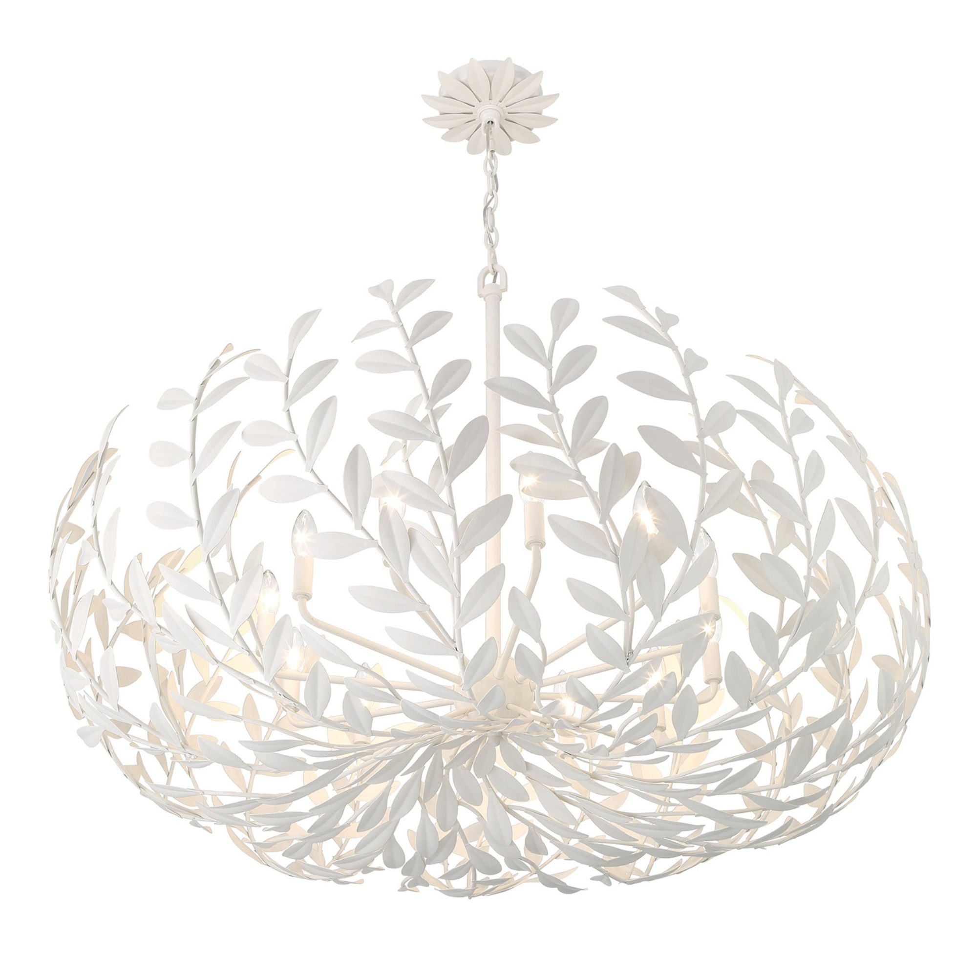 Broche 42'' Matte White Chandelier White 42"W x 31.5"H x 42"D