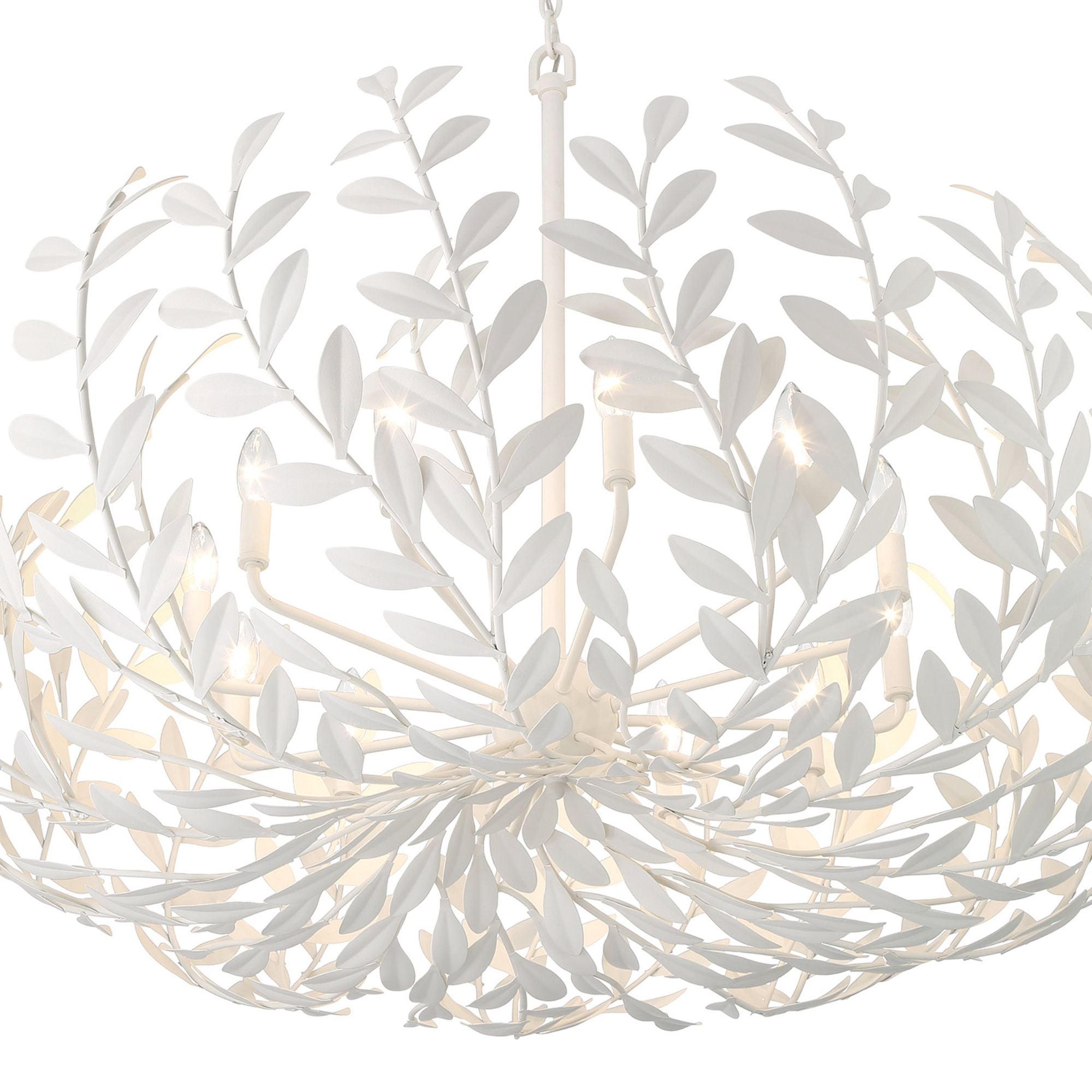 Broche 42'' Matte White Chandelier White 42"W x 31.5"H x 42"D