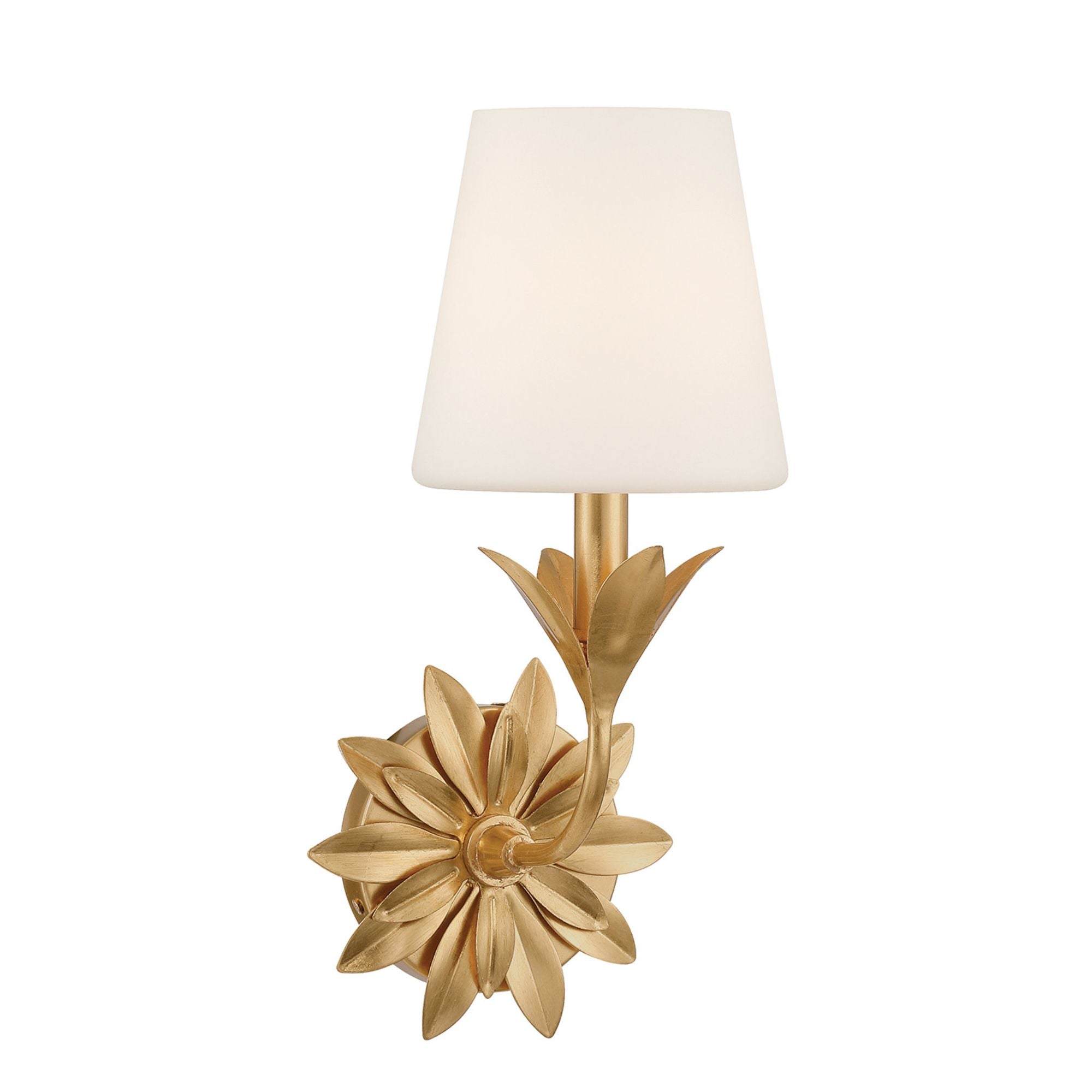 Broche 6.5'' Antique Gold Sconce Gold 6.5"W x 15"H x 8"D