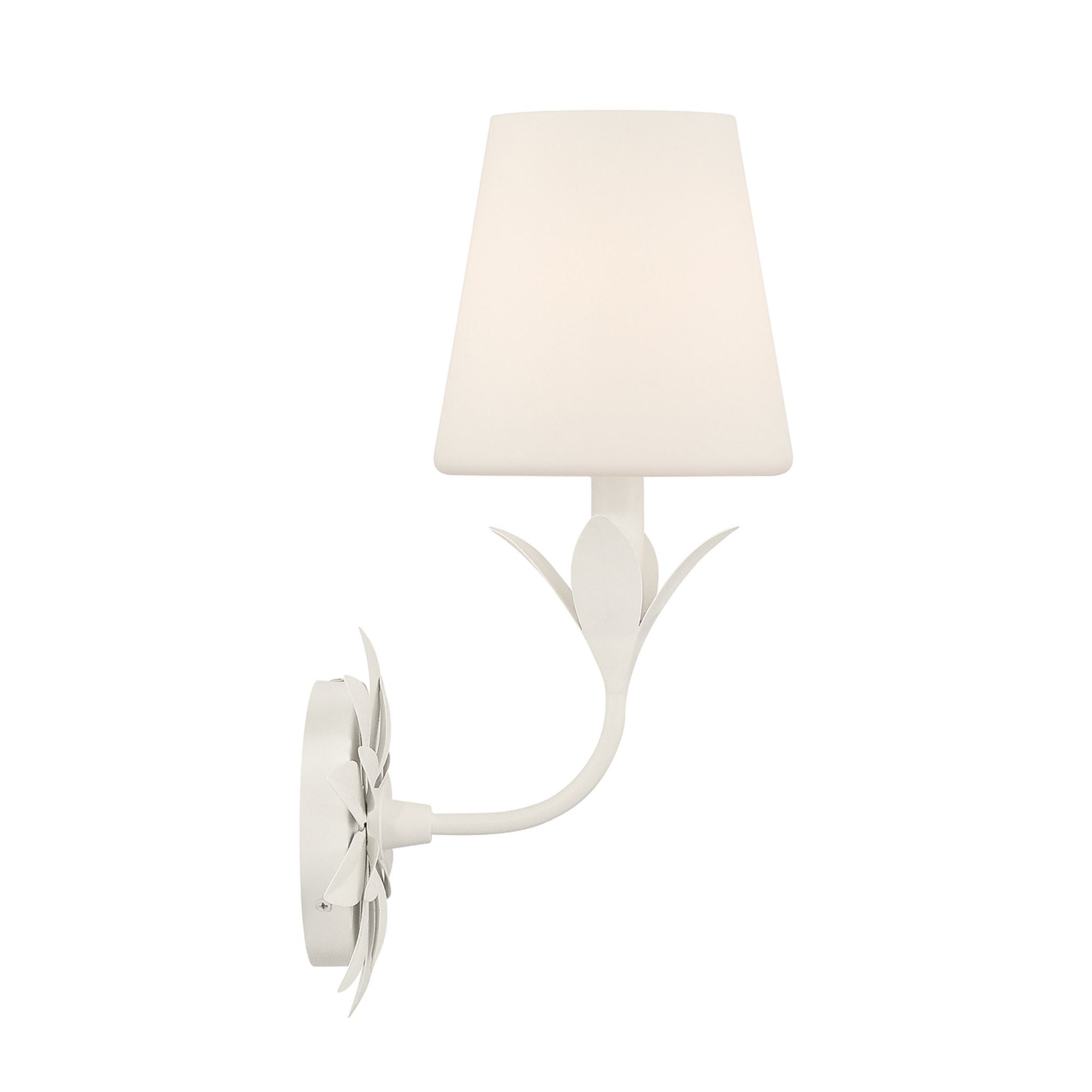 Broche 6.5'' Matte White Sconce White 6.5"W x 15"H x 8"D