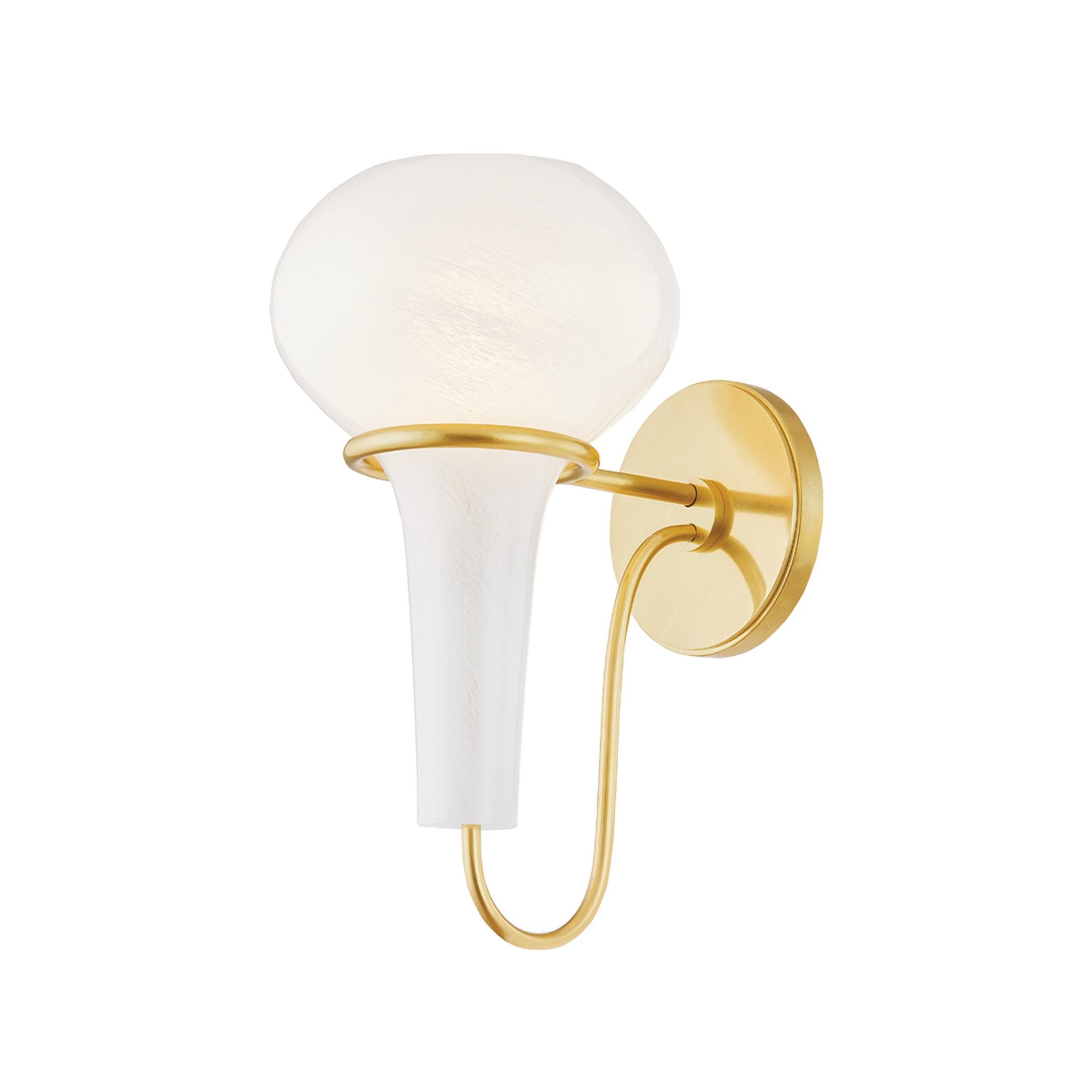 Adams Corner 1-Light Wall Sconce in Aged Brass 6.75W x 12.5H