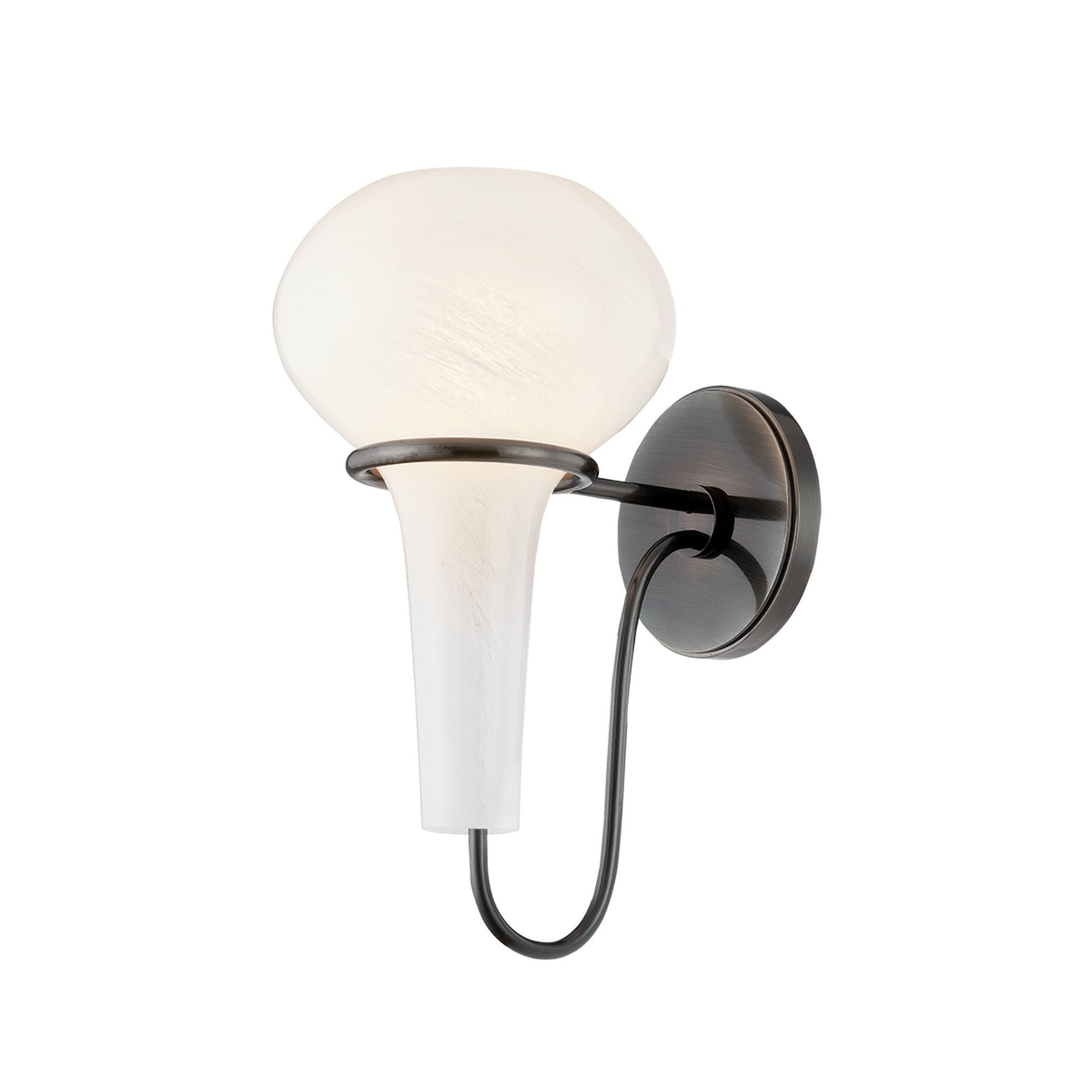 Adams Corner 1-Light Wall Sconce in  Black Nickel 6.75L x 6.75W x 12.5H