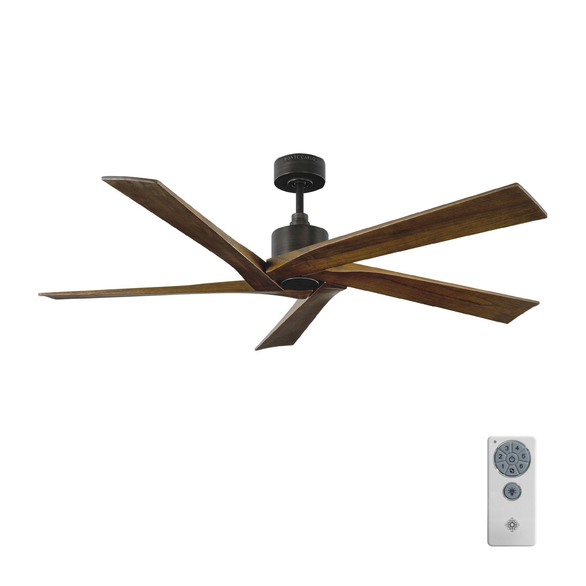 Sean Lavin Aspen 56" Ceiling Fan  in Aged Pewter  w/ Dark Walnut Blade D:56'' H:13 3/32''