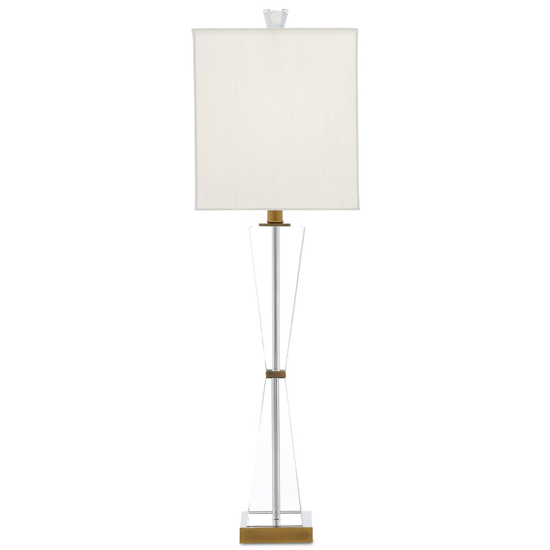 Laelia Clear Table Lamp - Clear/Antique Brass
