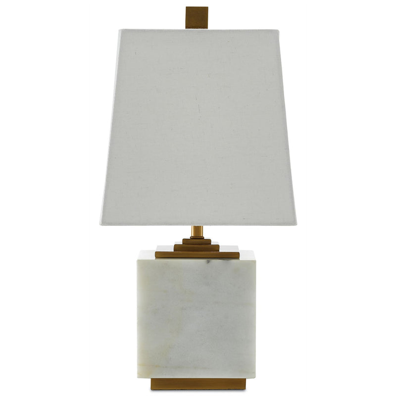 Annelore Marble Table Lamp - White/Antique Brass