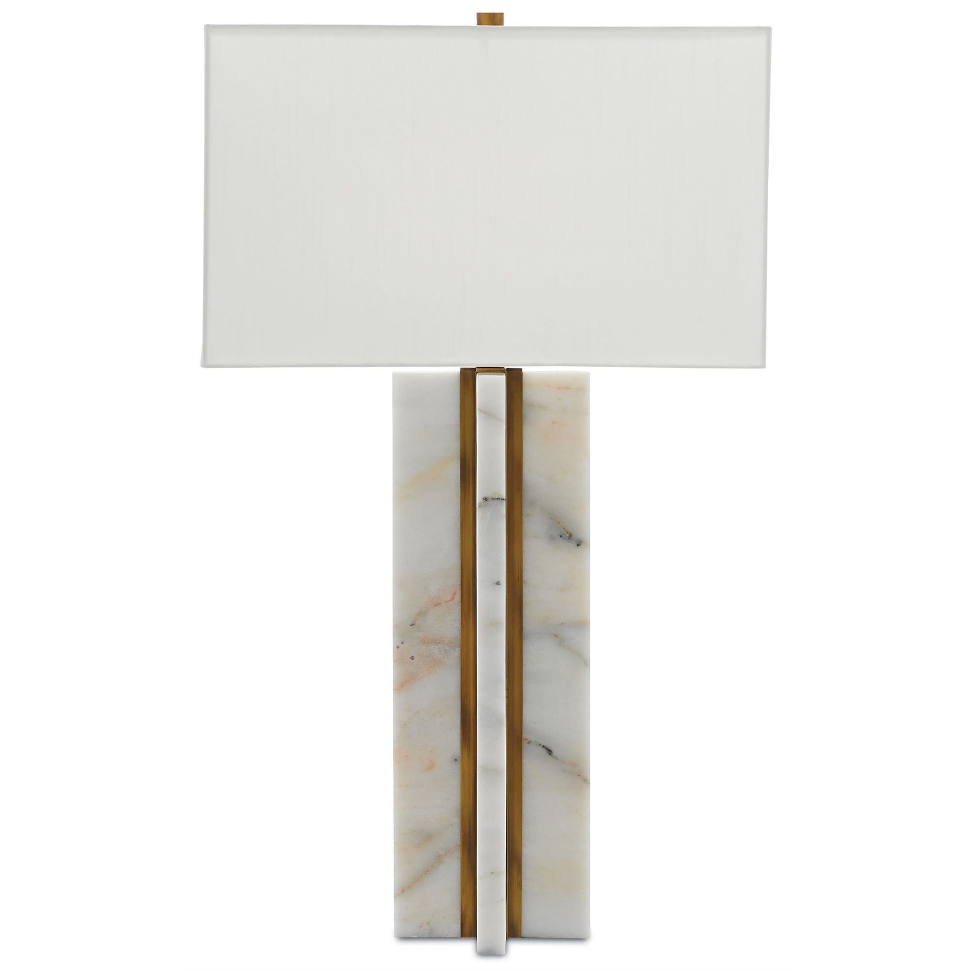 Khalil Marble Table Lamp - Marble/Antique Brass