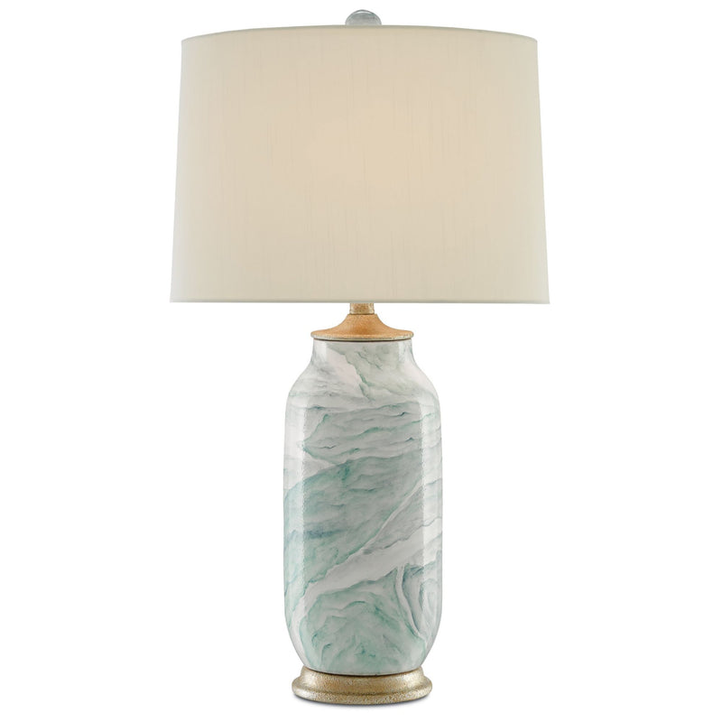 Sarcelle Table Lamp - Sea Foam/Harlow Silver Leaf