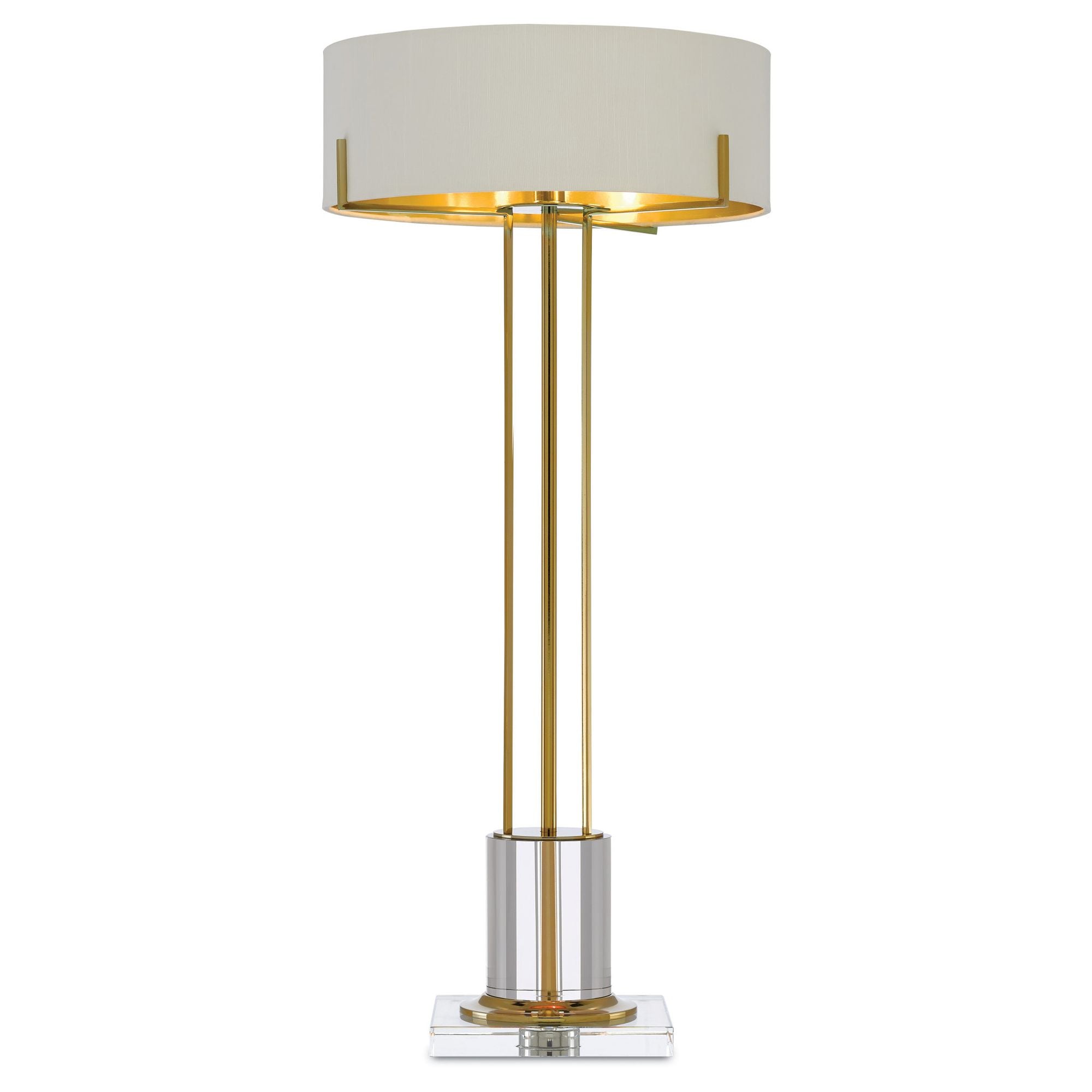 Winsland Brass Table Lamp - Polished Brass/Clear