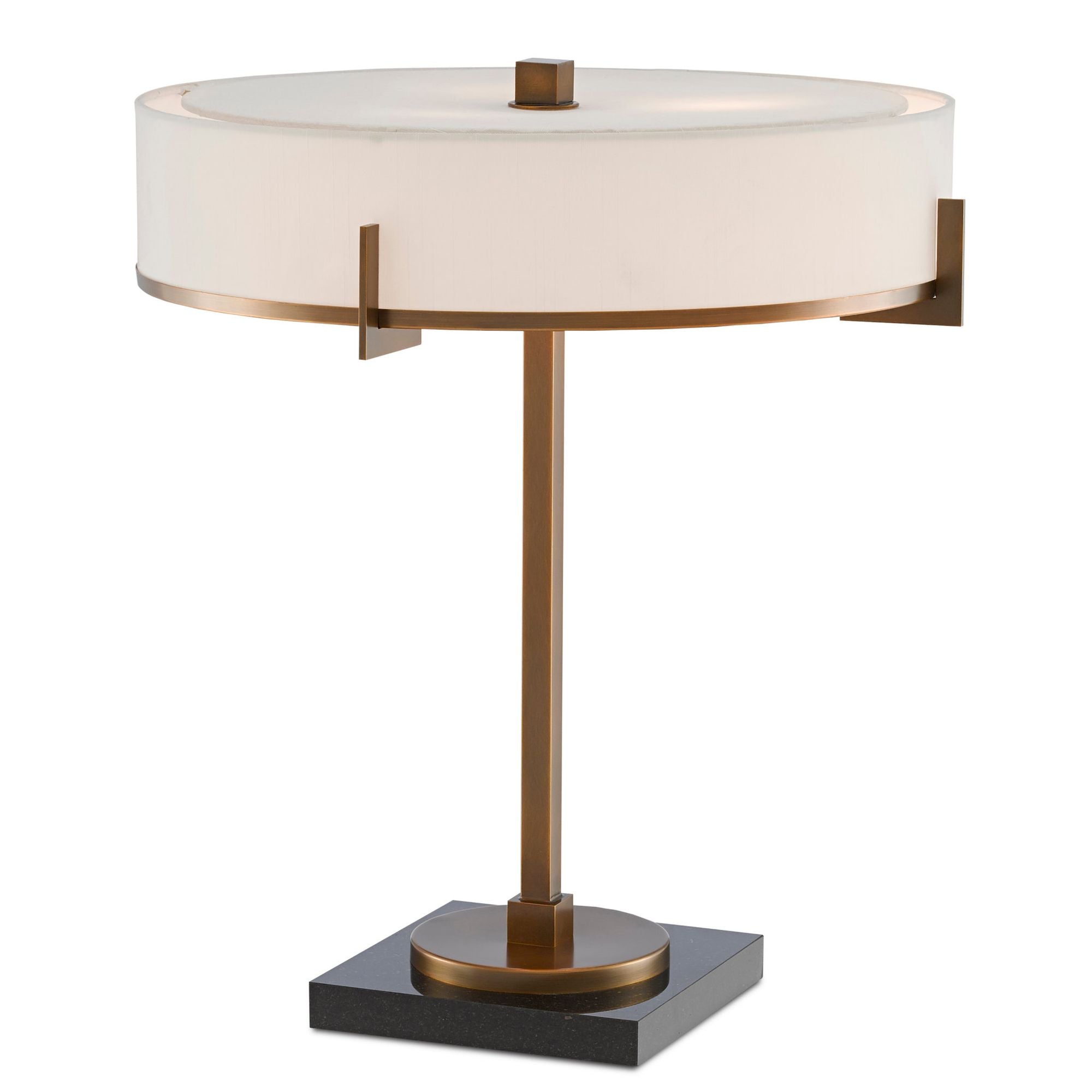 Jacobi Brass Table Lamp - Antique Brass/Black