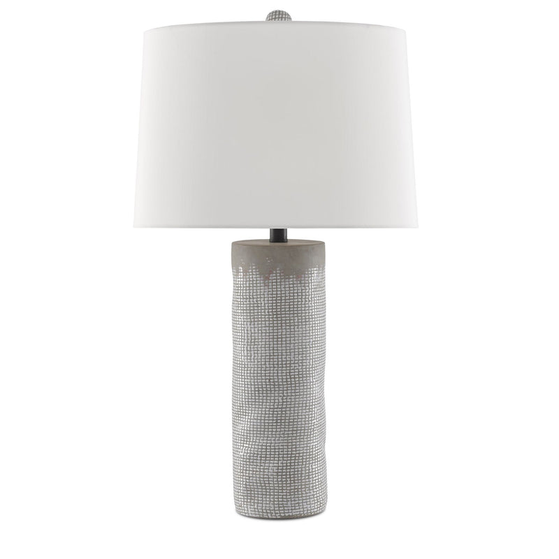 Perla Table Lamp - Concrete/White/Satin Black